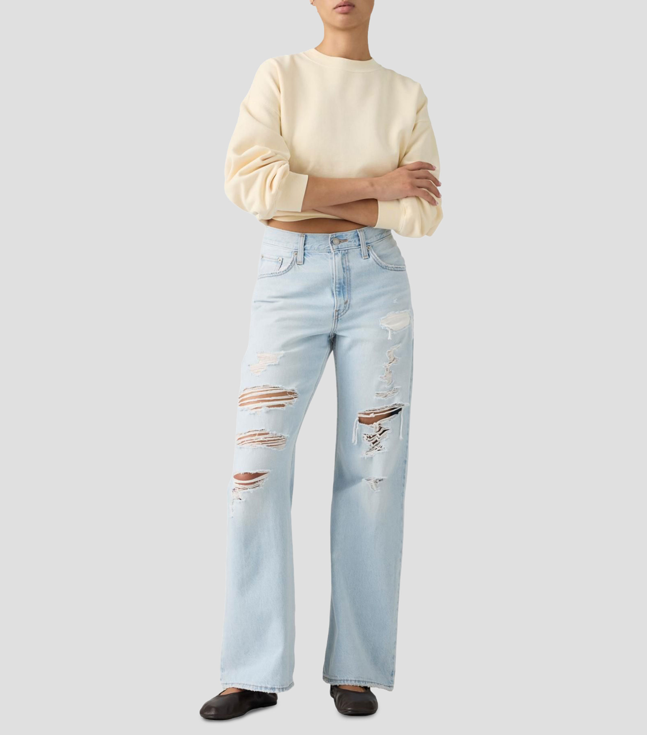 Jeans de corte amplio Mujer
