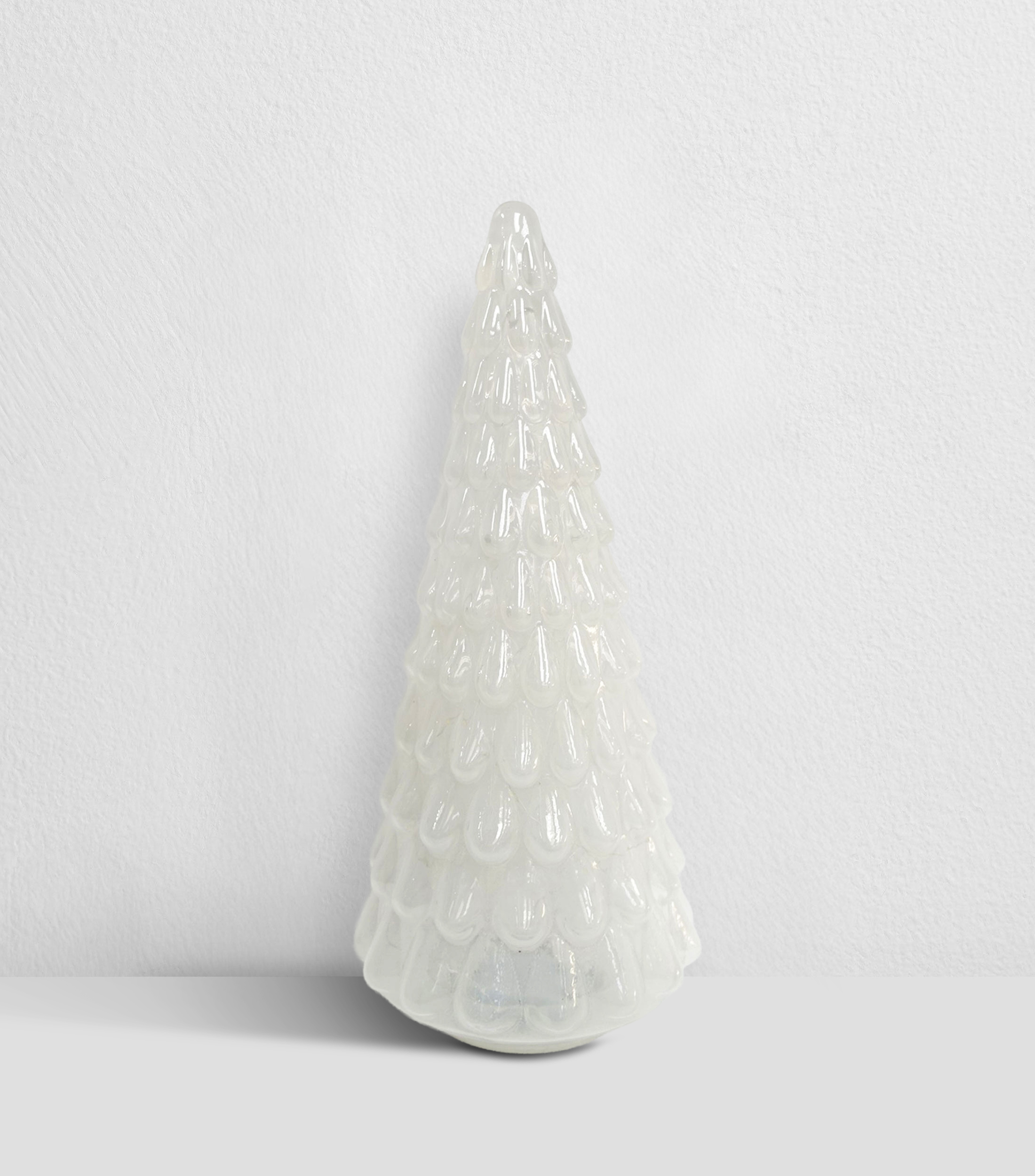 Figura decorativa Navideña pino Frosty Crystal con luz