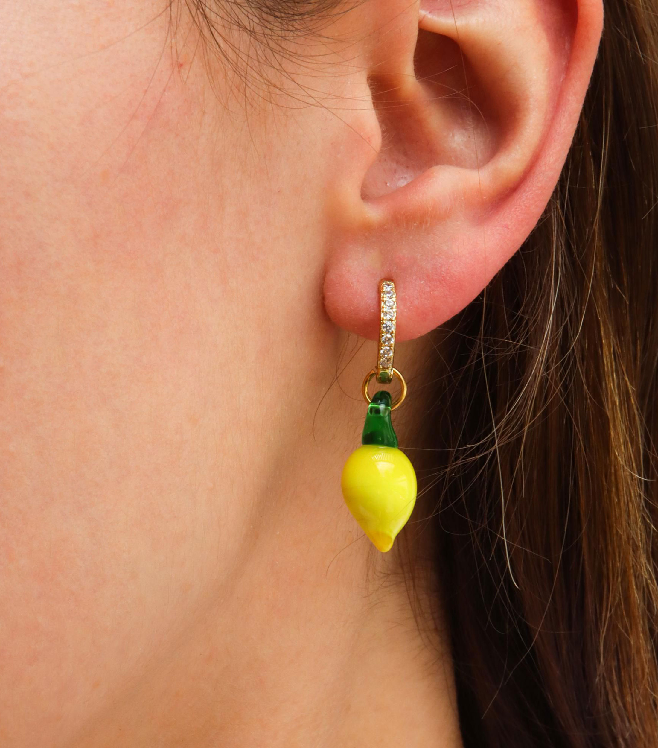 Aretes en forma de limones Hoop Limoncello Mujer
