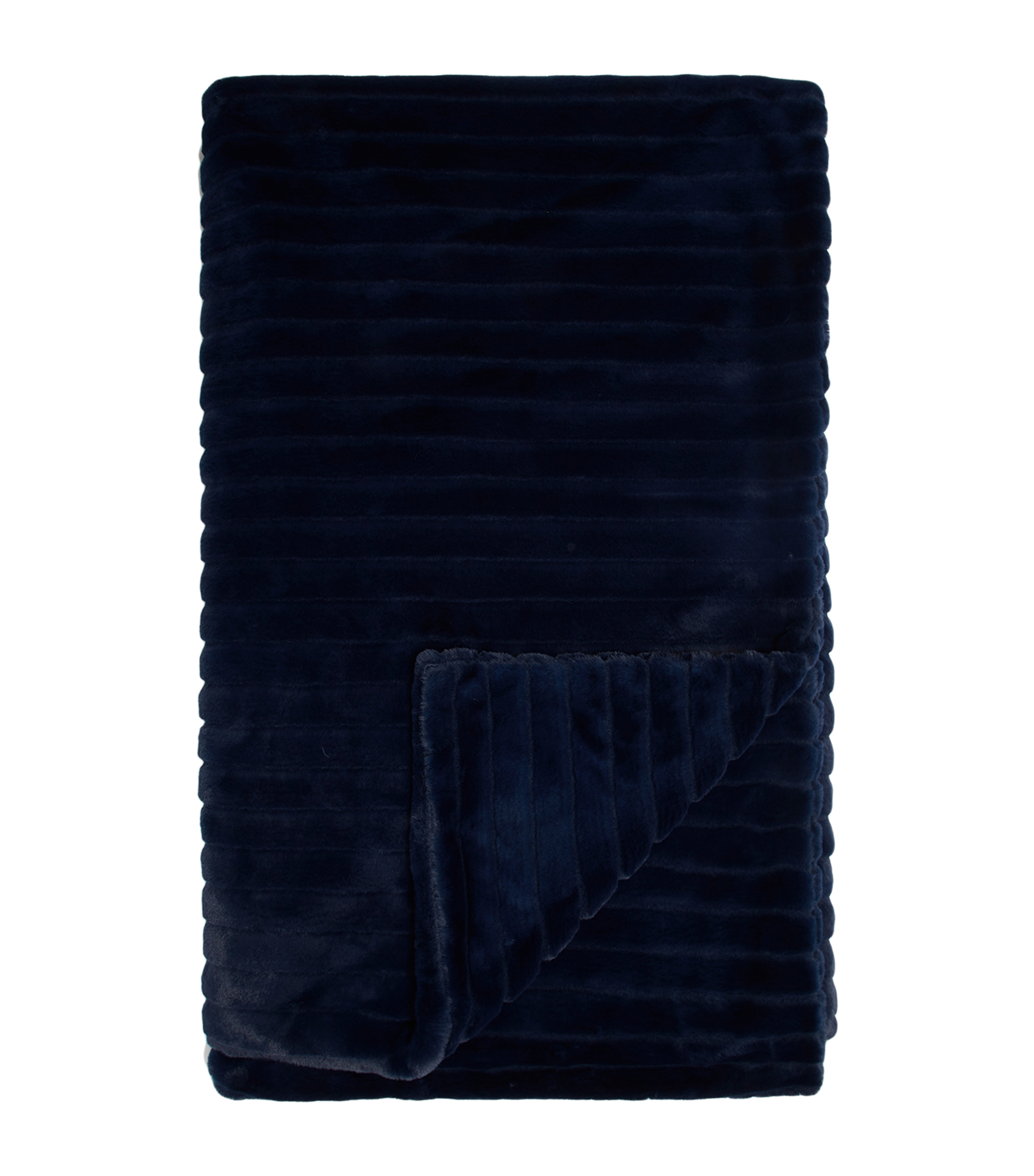 Frazada Stripe Fur Azul Marino