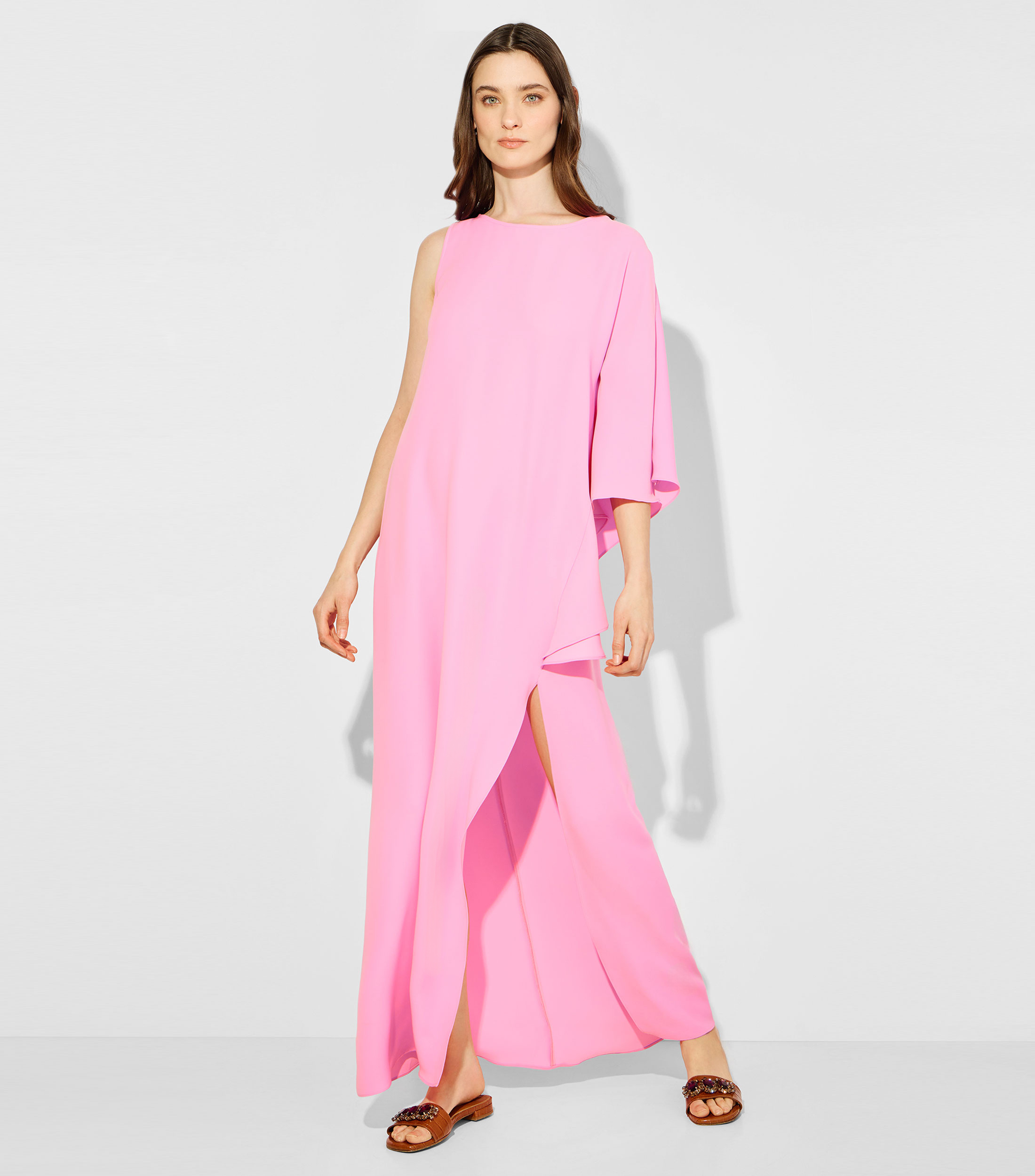 Vestido de fiesta largo liso Mujer