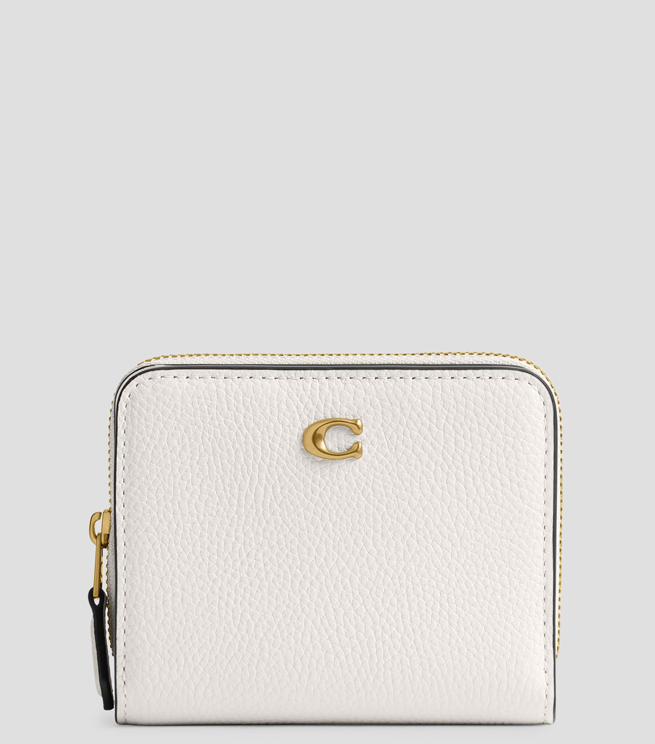 Cartera blanca en piel Billfold Wallet lisa Mujer
