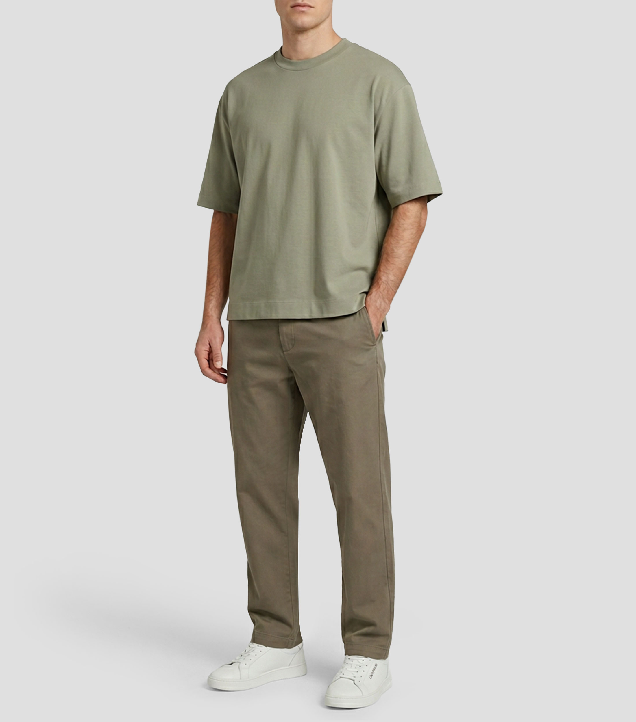 Playera cuello redondo manga corta lisa Hombre