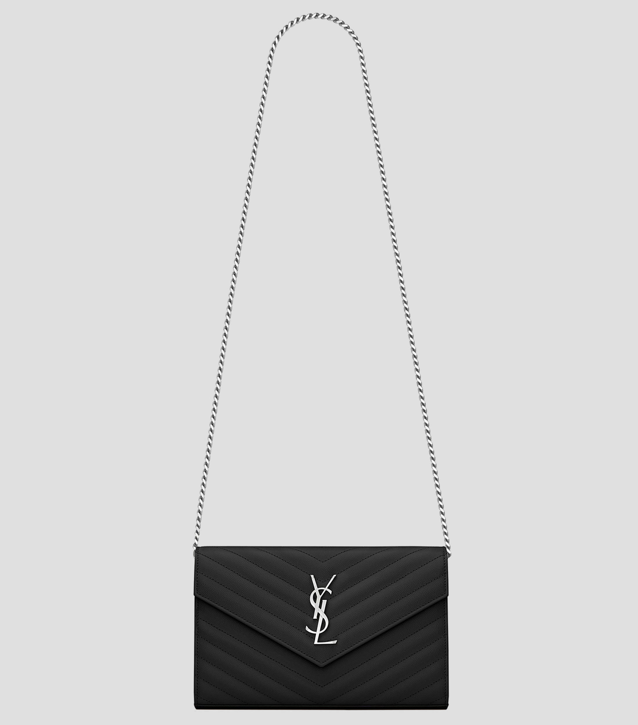 Cartera en piel con líneas Mujer