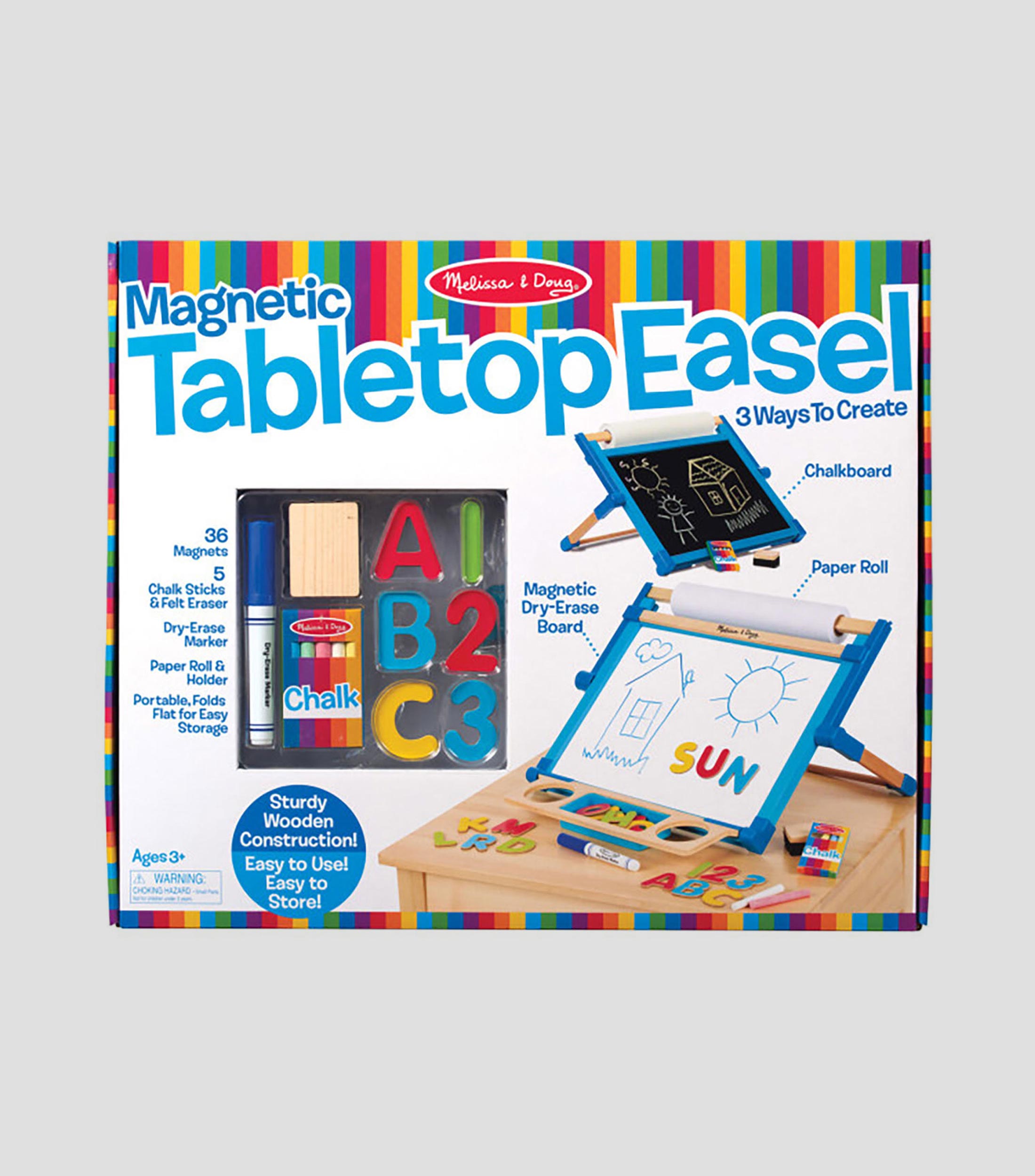 Caballete con tablero magnético Double-Sided Tabletop Easel