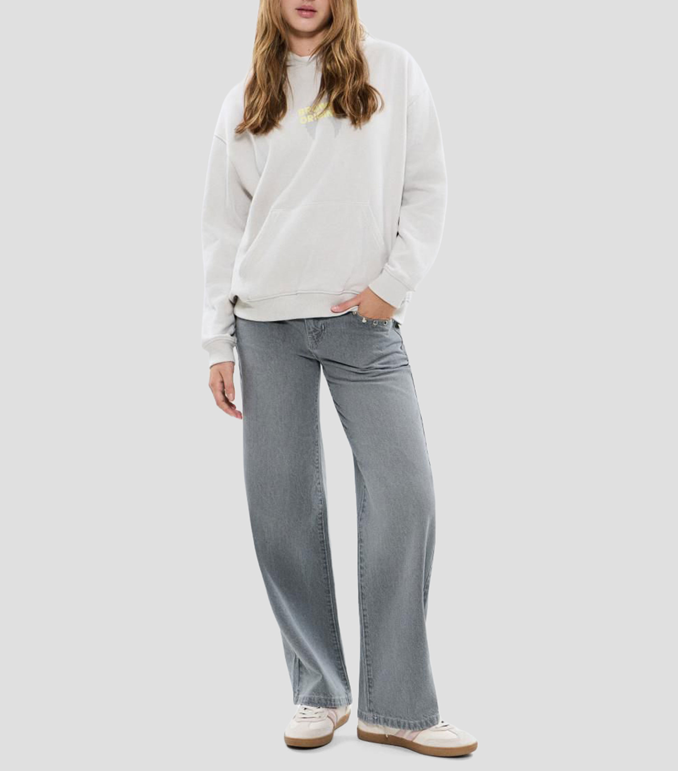Sudadera con capucha liso Mujer