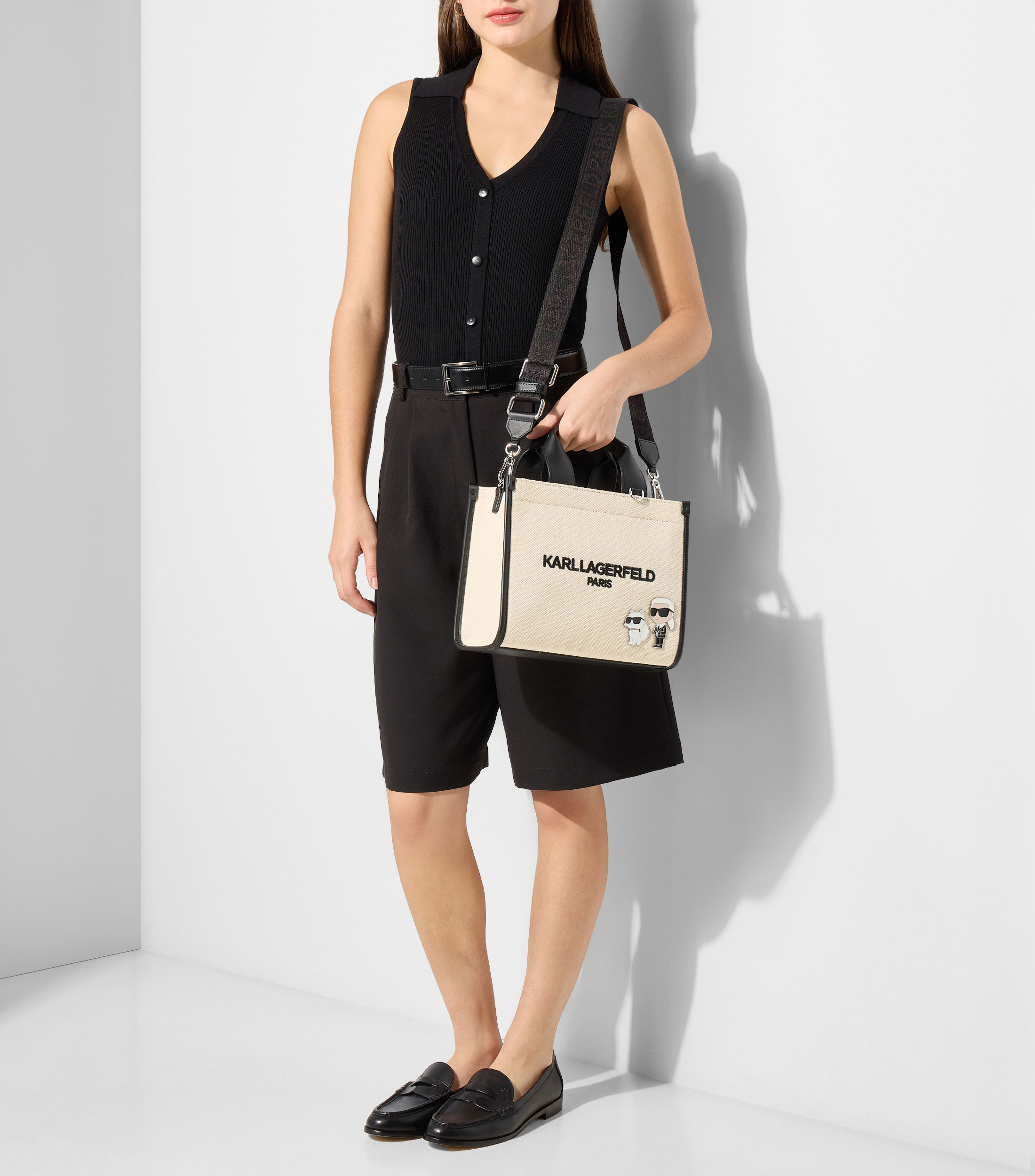 Bolsa Satchel Kristina con microdiseños Mujer