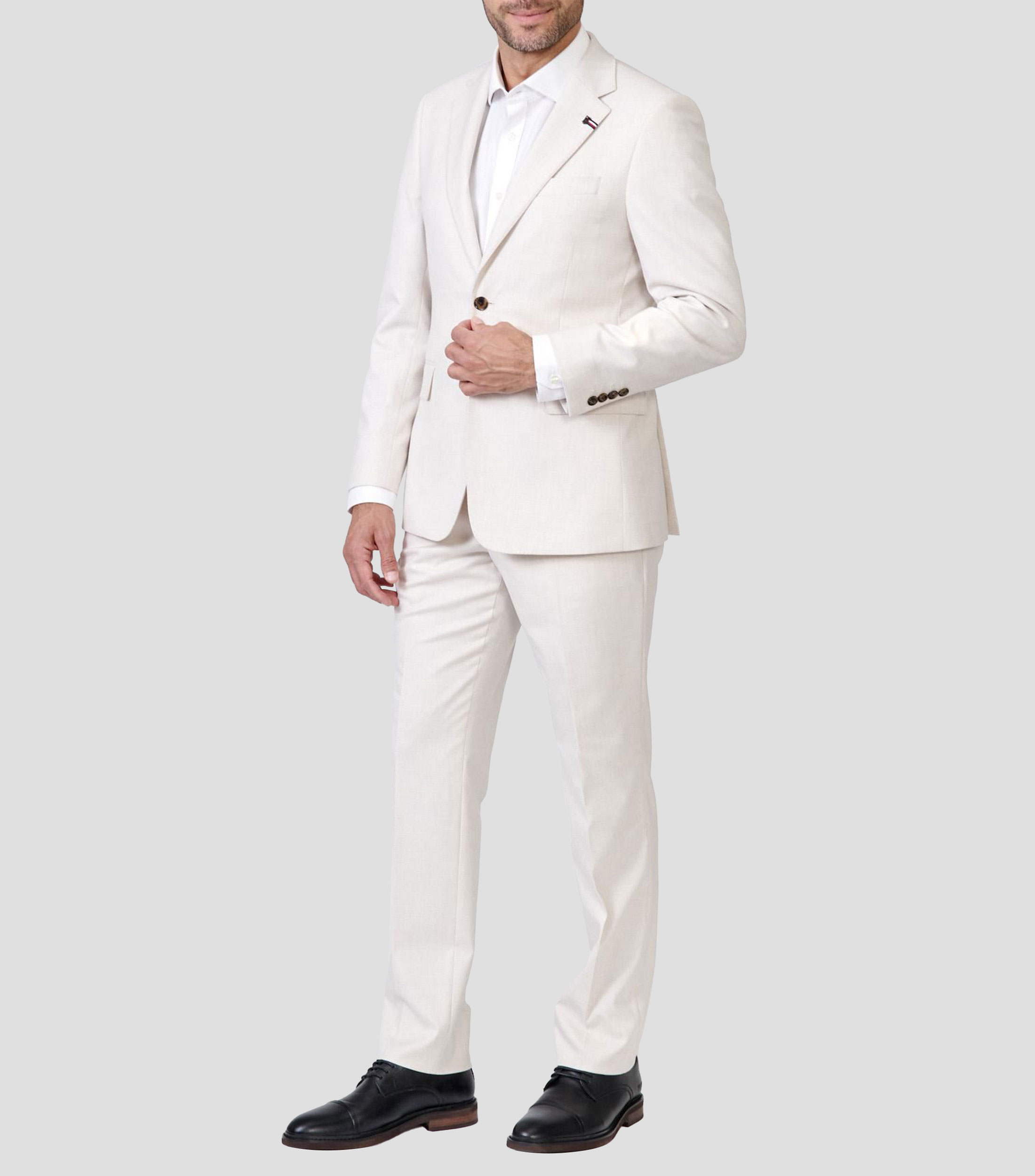Traje de corte slim liso Hombre