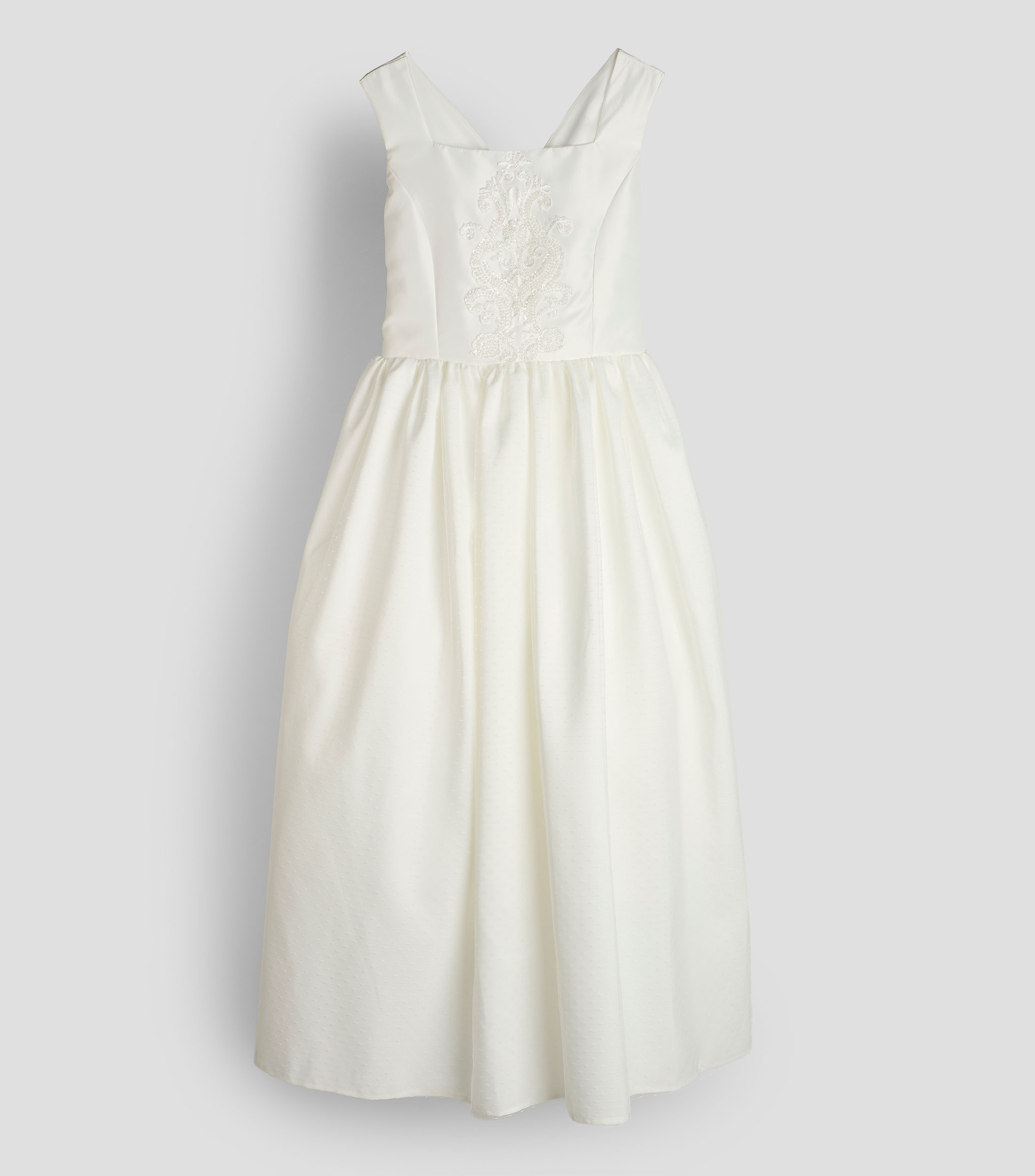 Vestido para primera comunión con bordado en pecho Niña