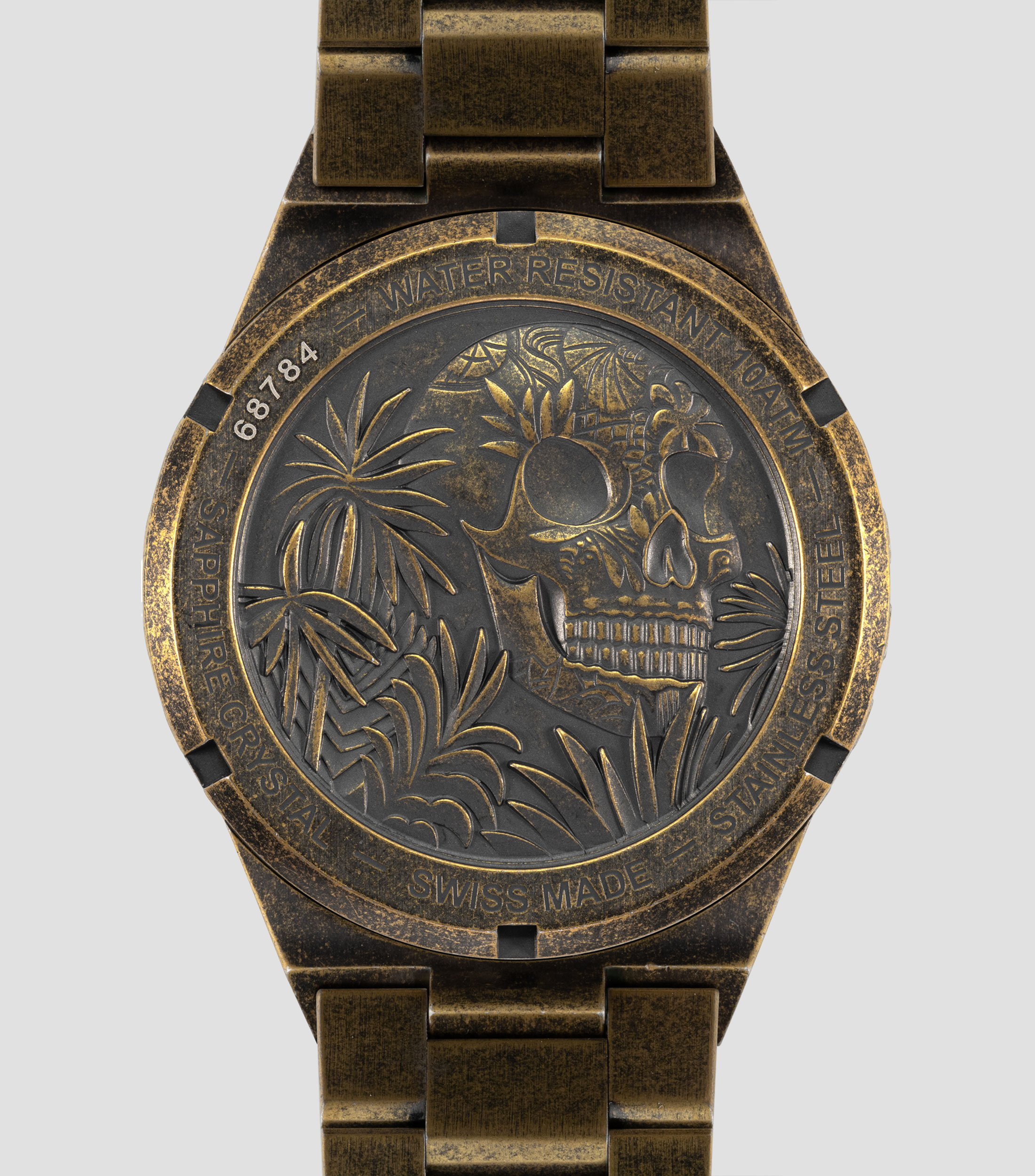 Reloj para Hombre Holbox Skull Casual, Bronce