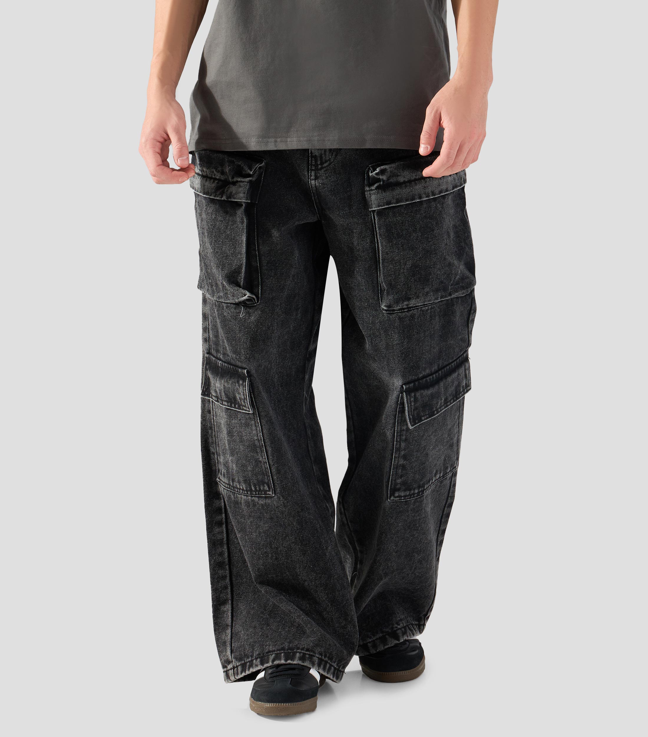 Jeans de corte cargo Hombre