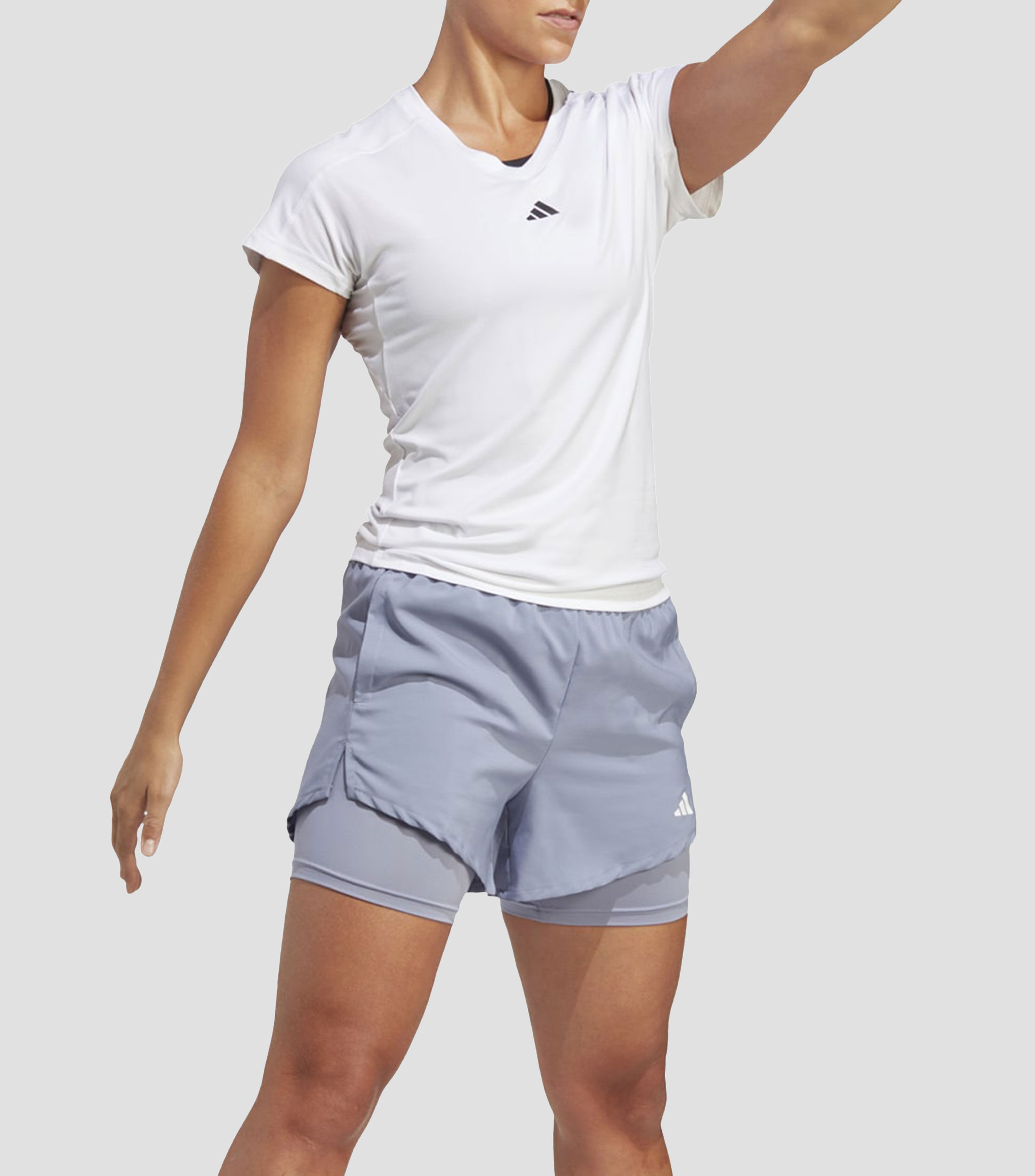 Short para entrenamiento liso Mujer