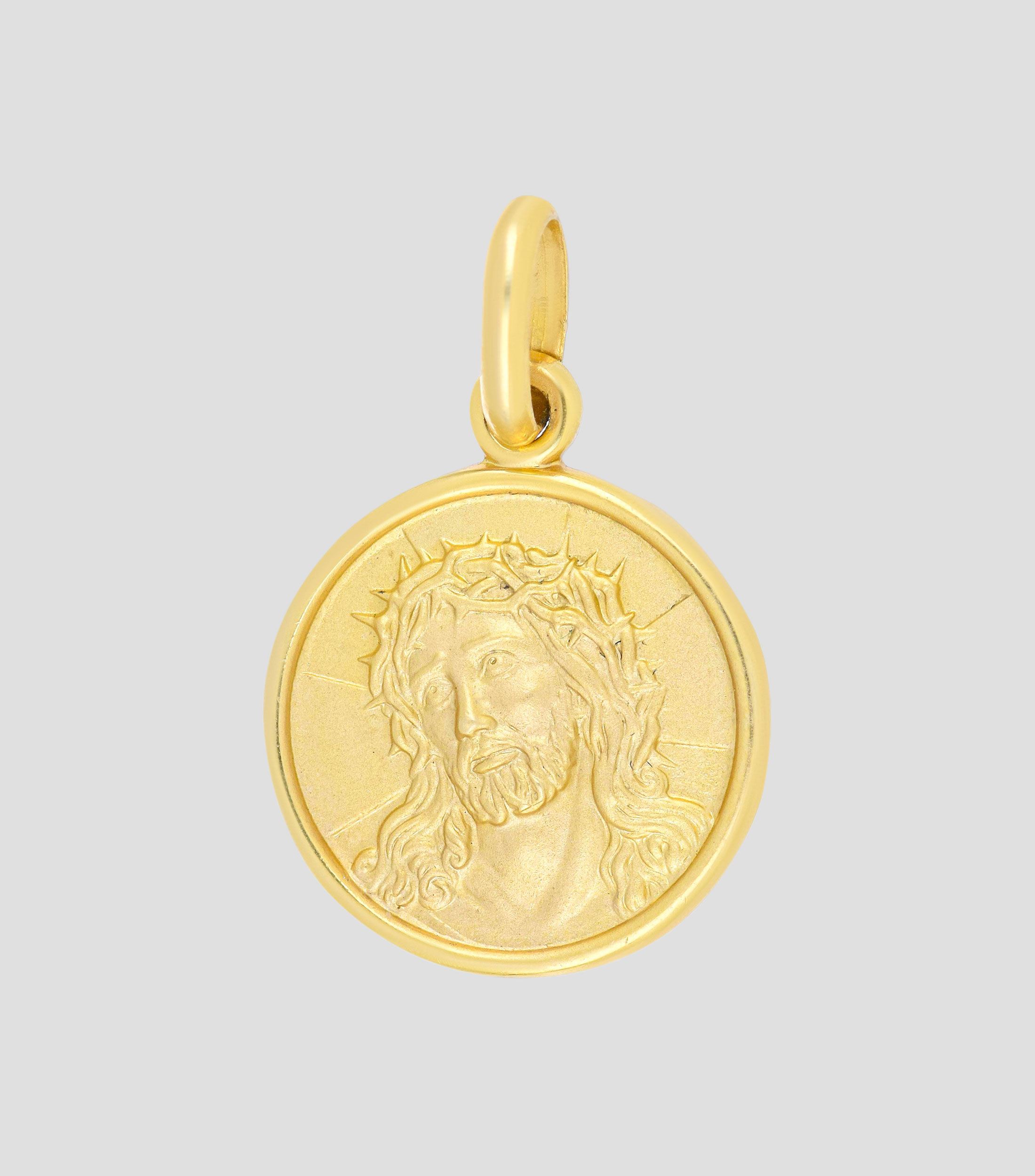 Medalla en Oro amarillo 14 Kts Divino Rostro Unisex