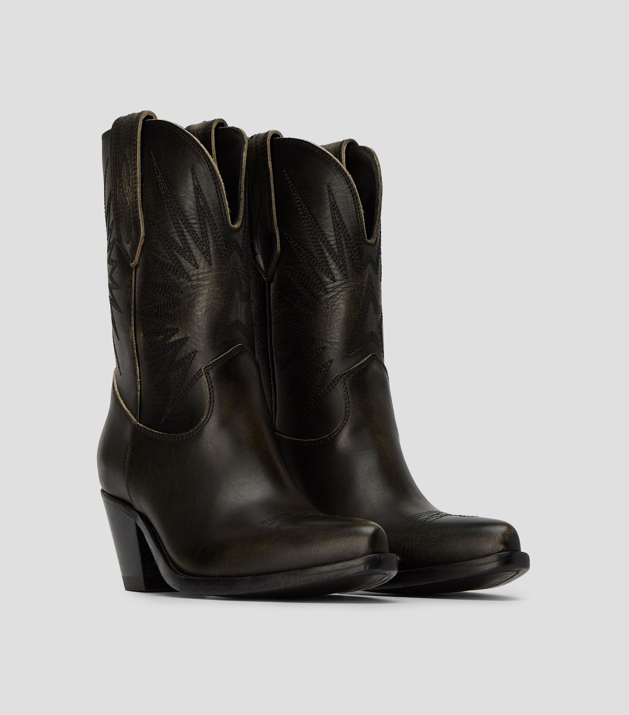 Botas Vaquera Medias 70 Wish Star low en piel Mujer