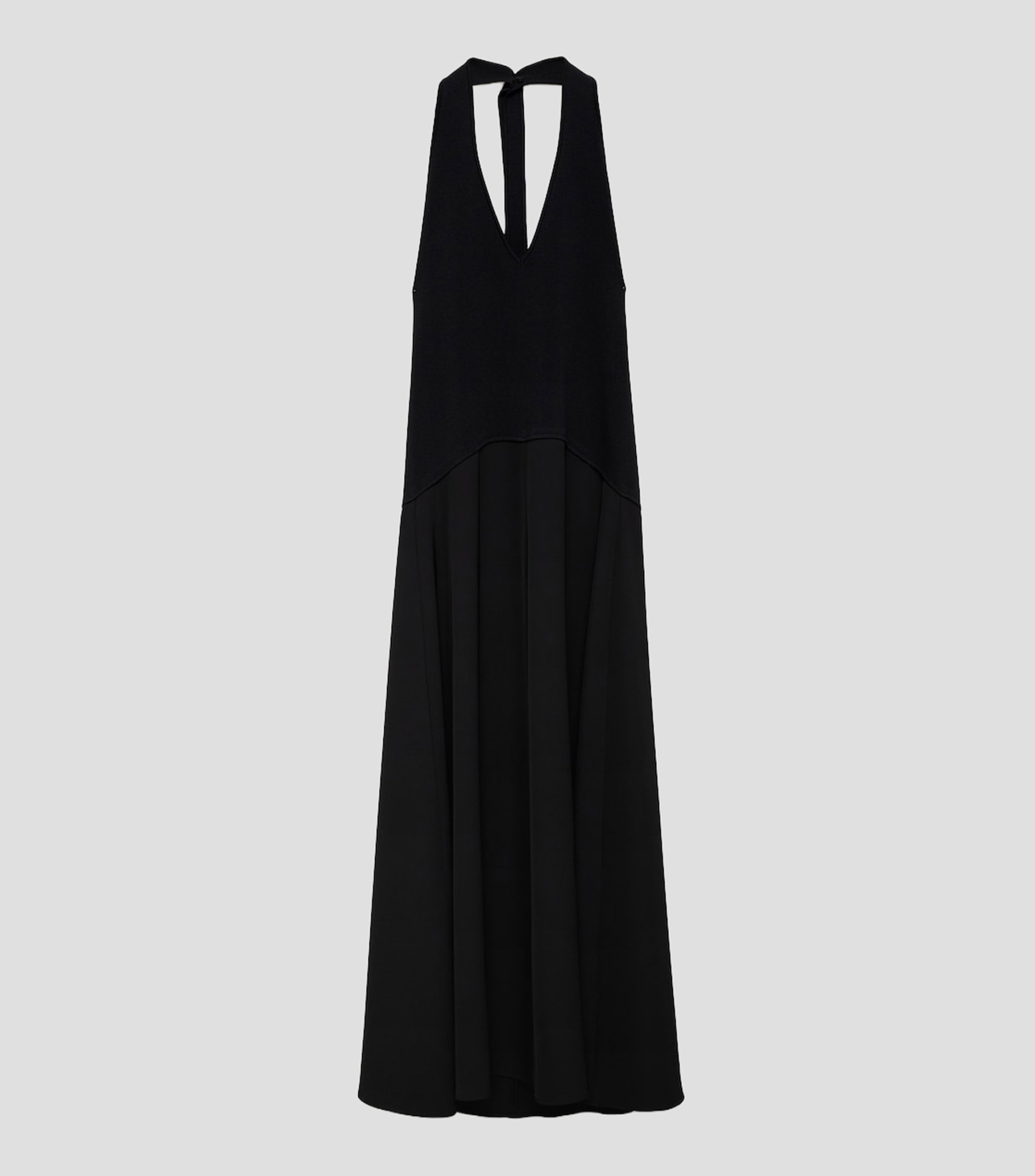 Vestido largo liso Mujer