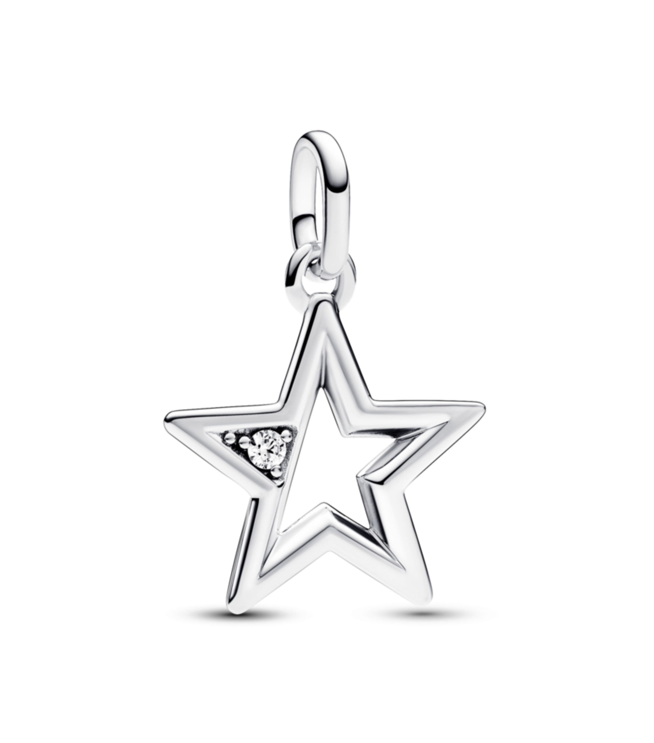 Charm Medallón Estrella Brillante ME en plata Mujer