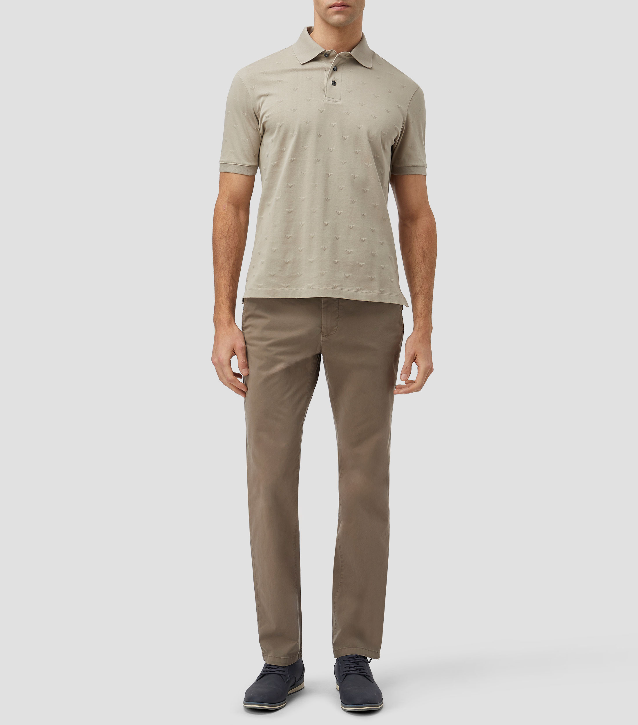 Playera tipo polo manga corta lisa Hombre