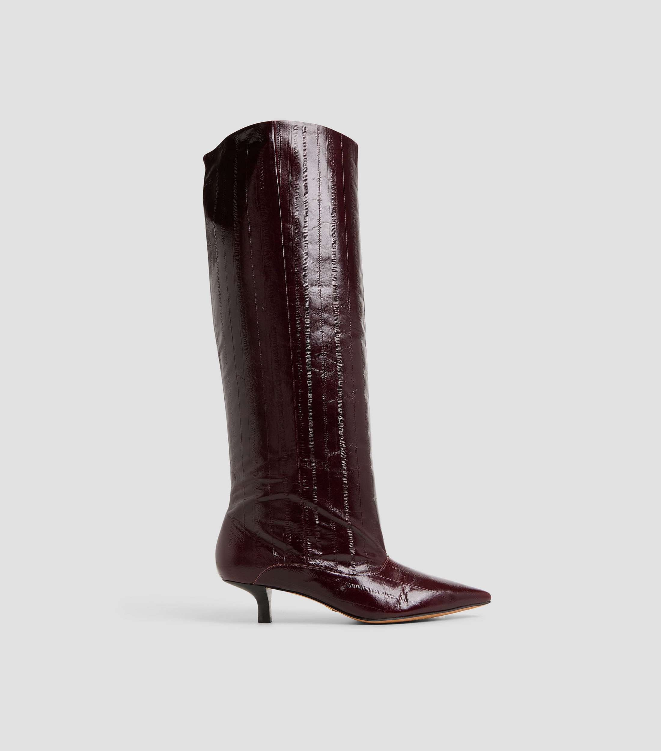 Botas casuales largas con tacón bajo delgado Mujer