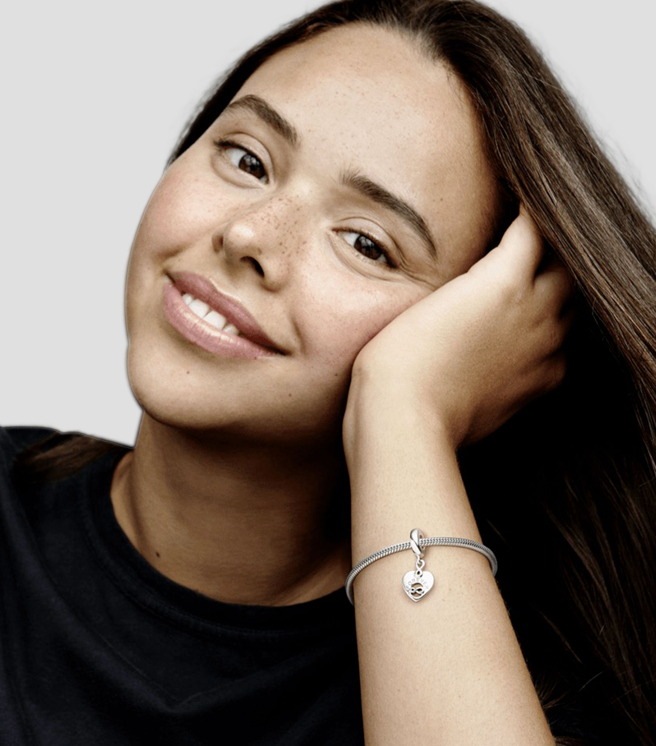 Charm en Plata Corazón amigas para siempre Mujer