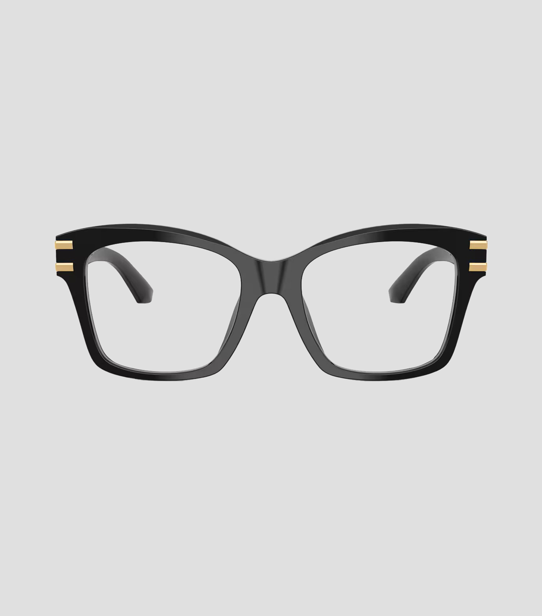 Lentes oftálmicos cuadrados negros Mujer