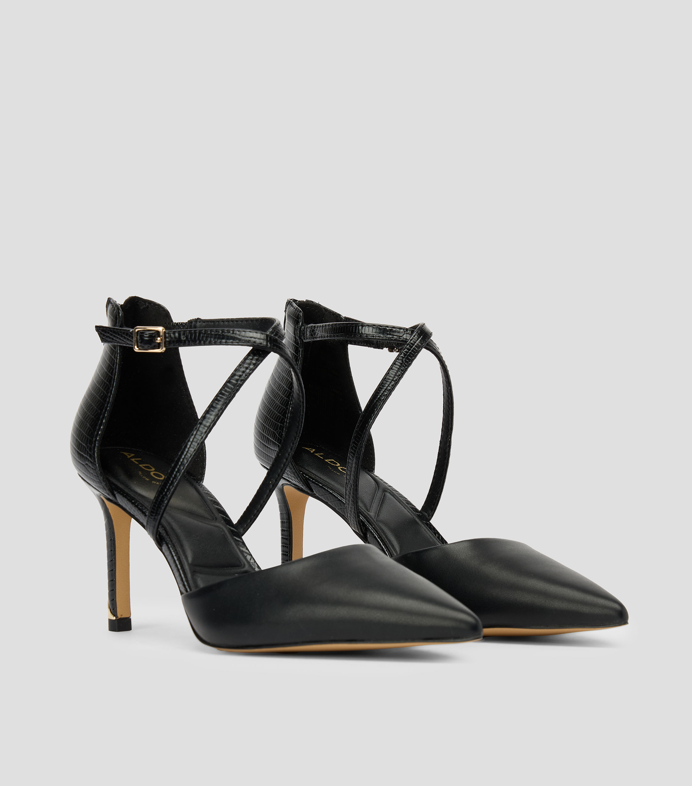 Zapatillas con tiras tacón alto de aguja Kallani Mujer