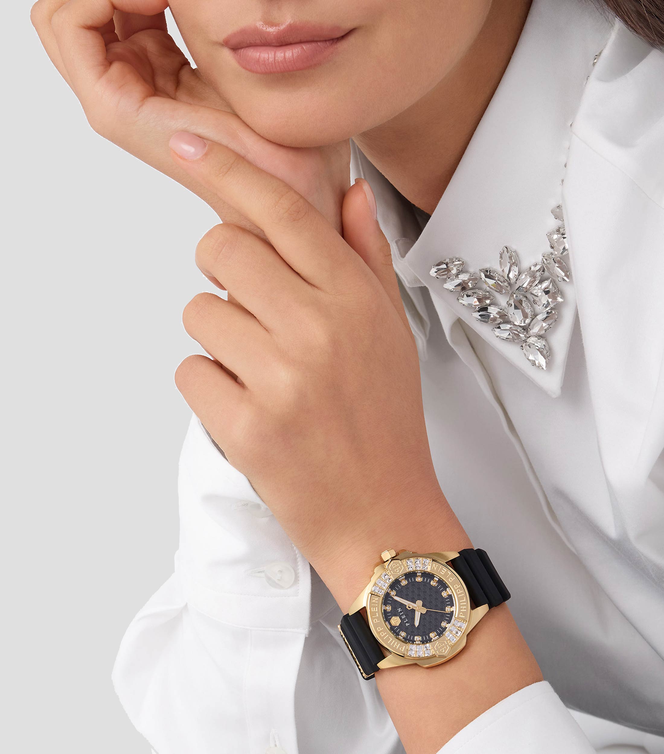Reloj para Mujer The Skull Casual Negro, Dorado