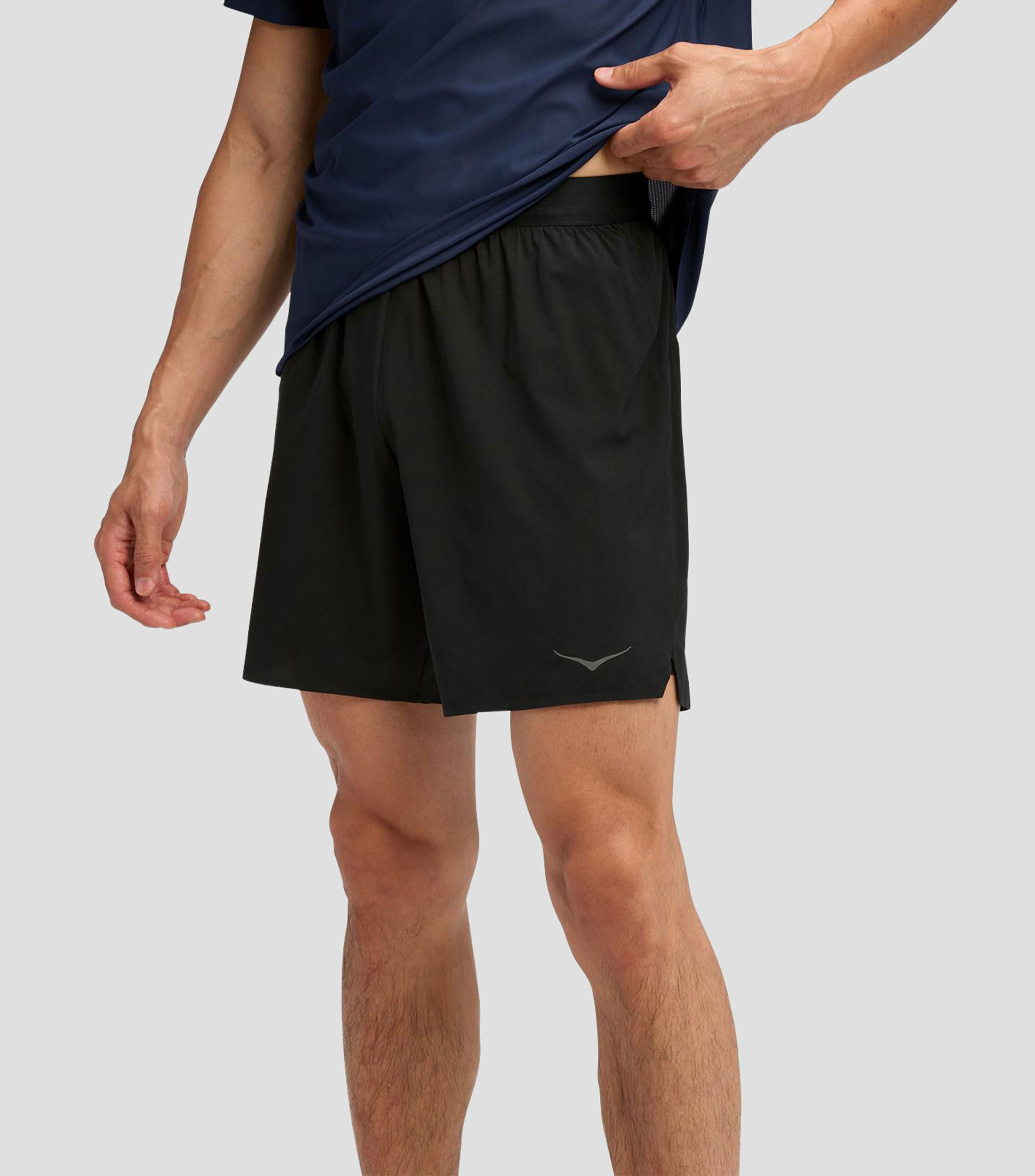 Short para correr liso Hombre