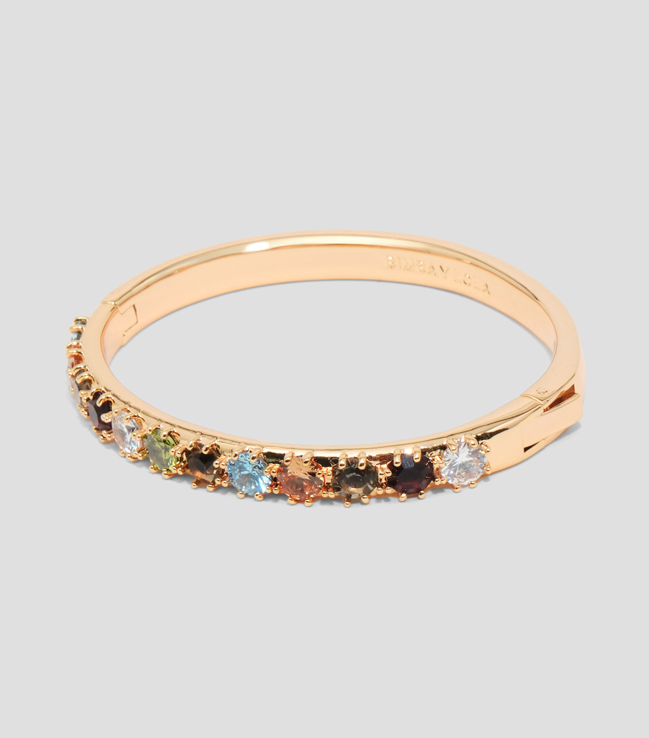 Brazalete en oro con cristales multicolores Mujer