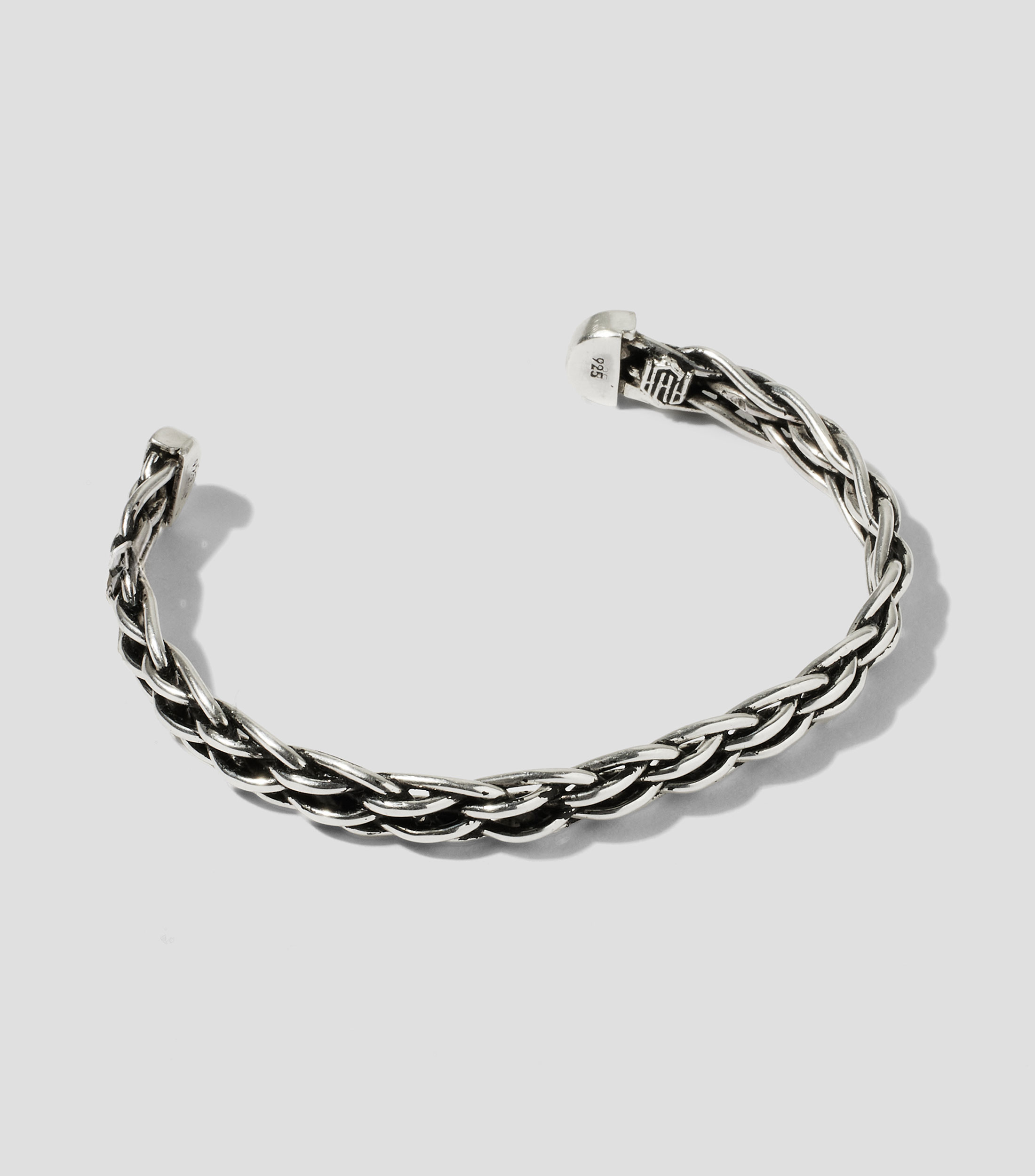 Brazalete en plata .925 entrelazado Hombre