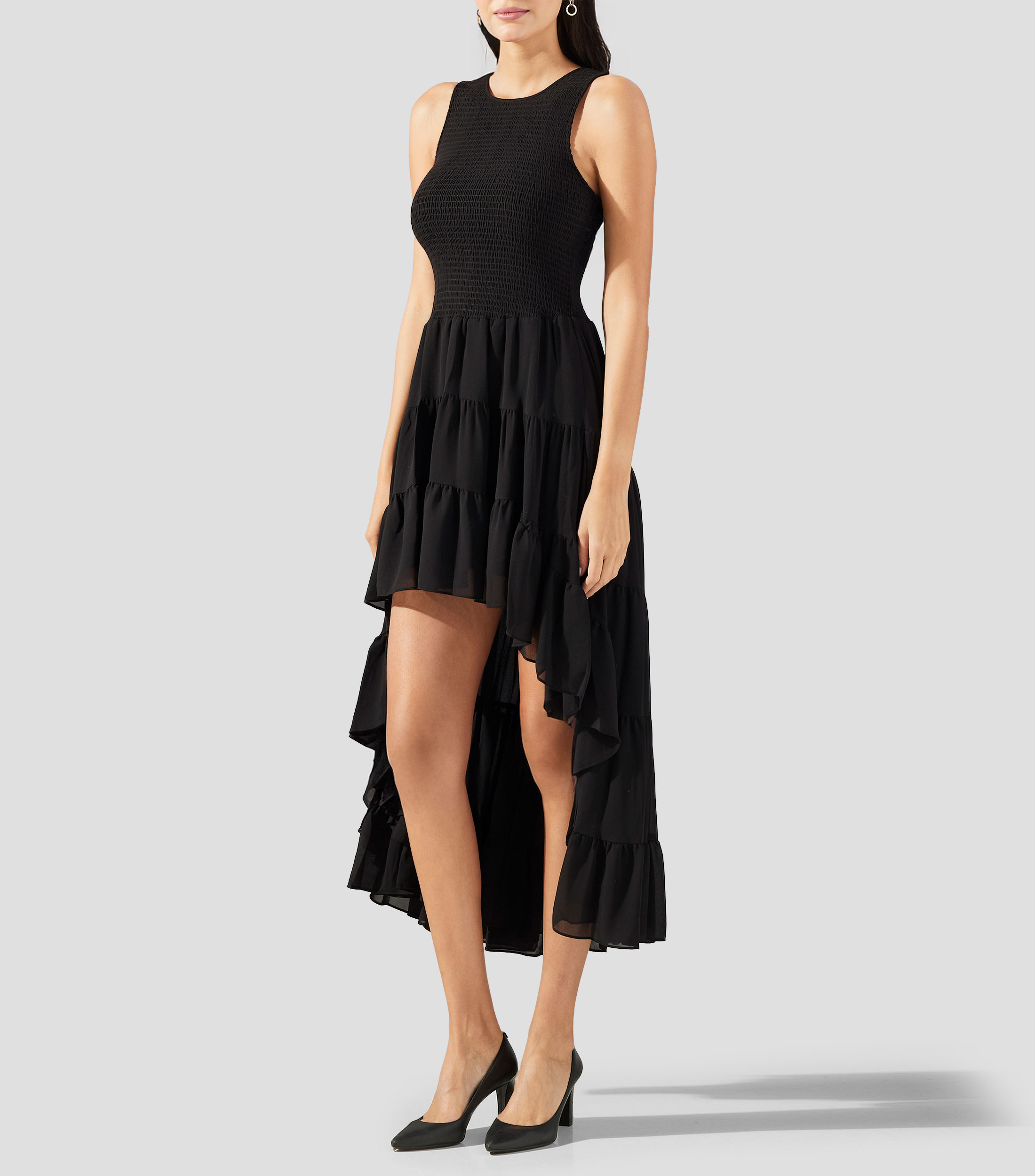 Vestido de fiesta largo liso Mujer