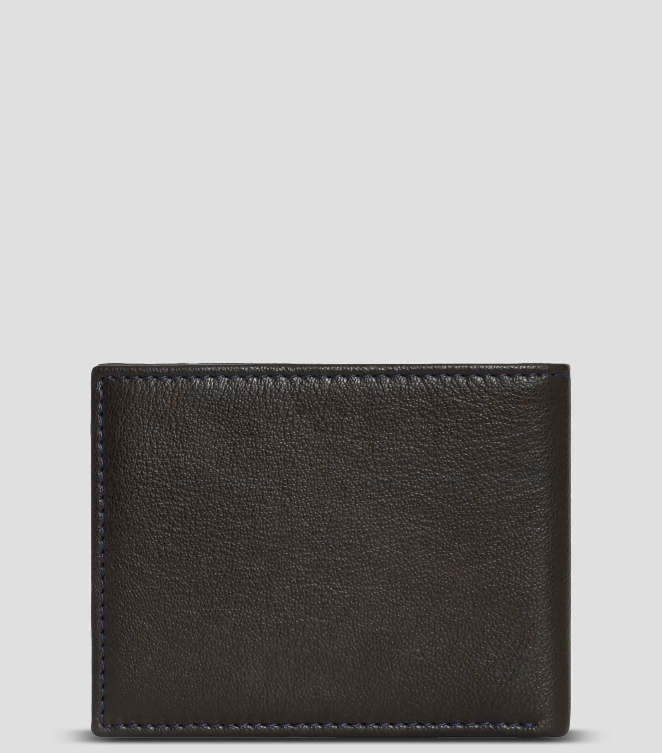 Cartera bifold en piel lisa Hombre