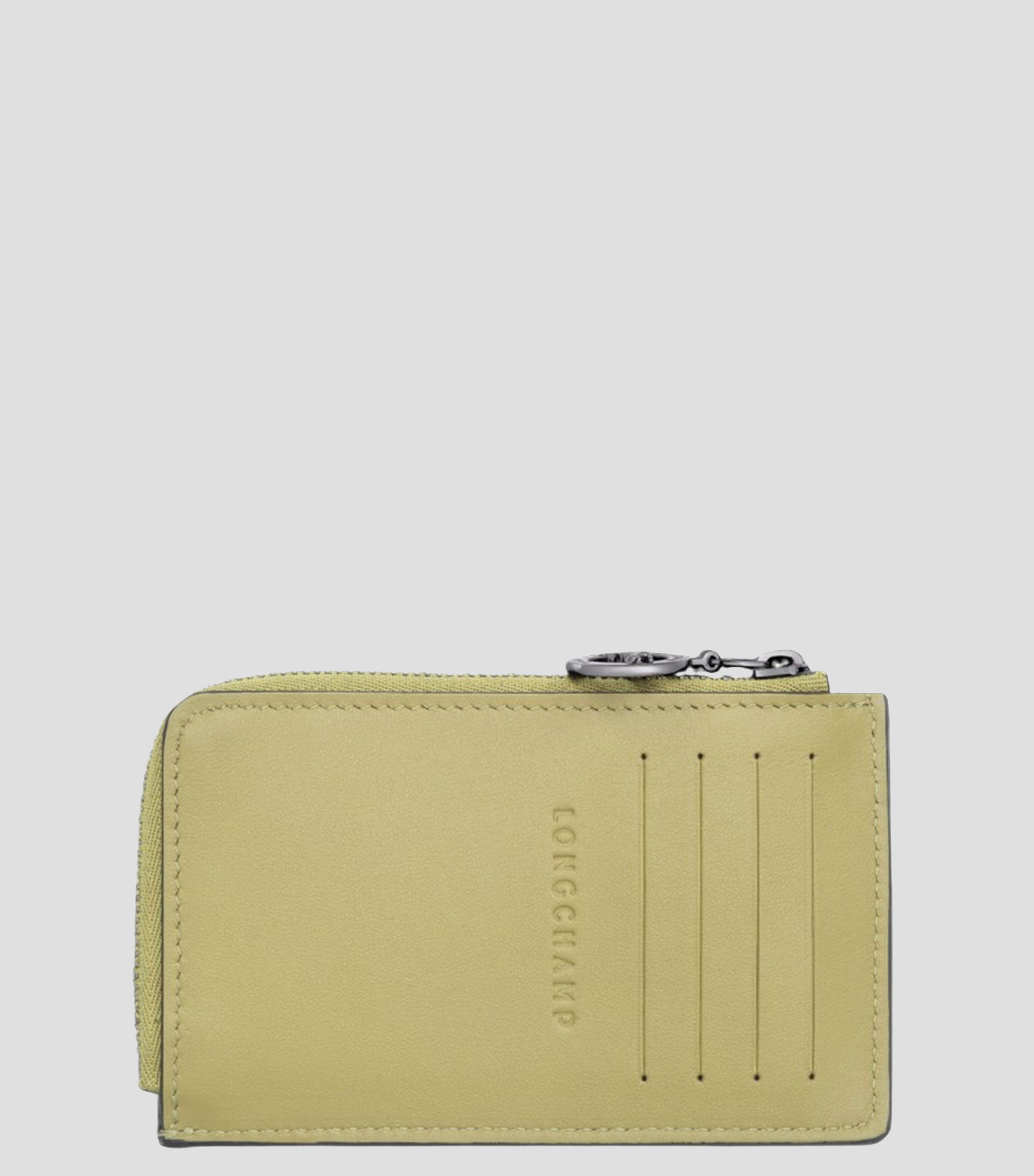 Tarjetero verde en piel Le Pliage Xtra liso Mujer