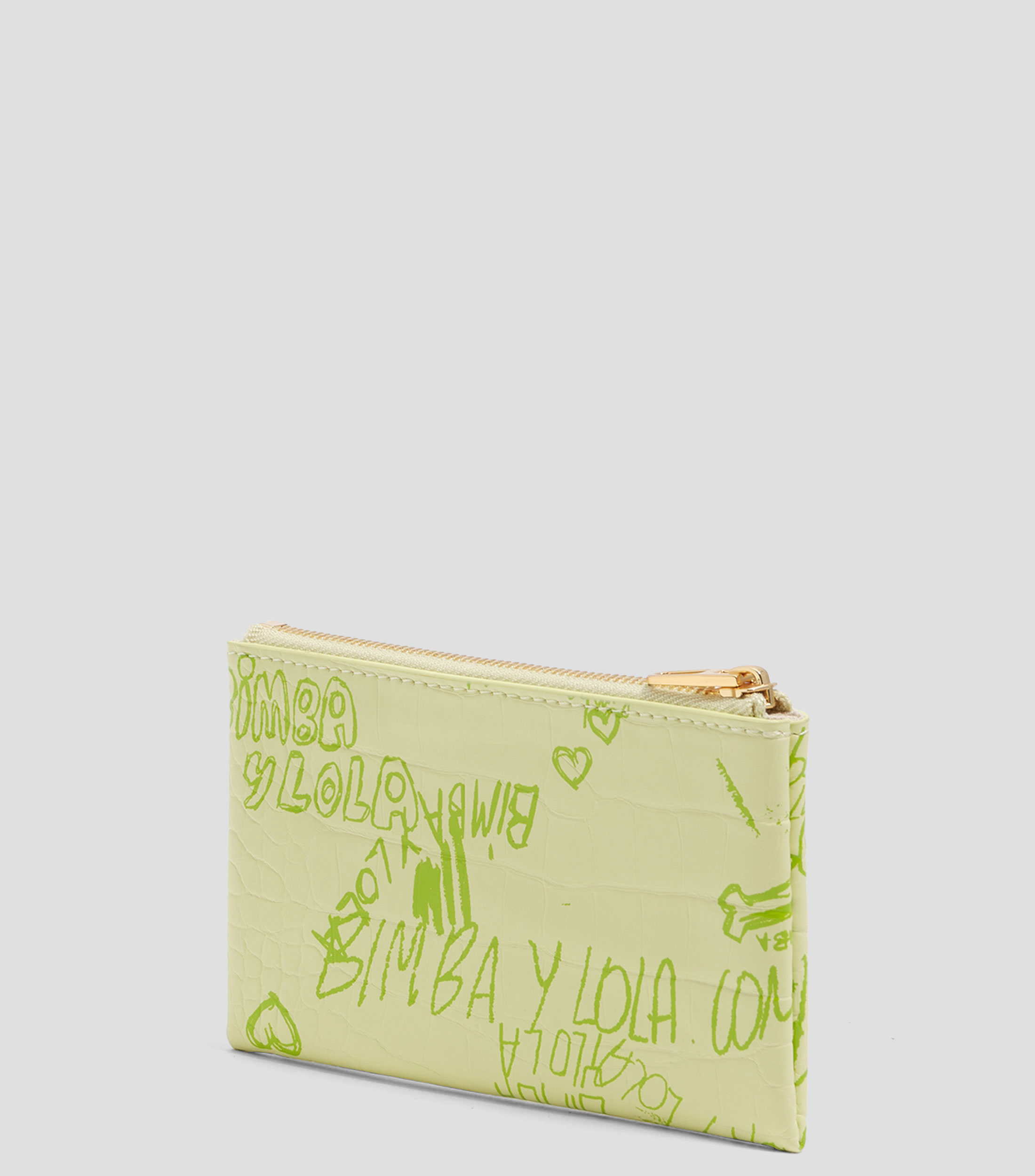 Monedero textura brillo print Bimba logos verde pastel verde Mujer