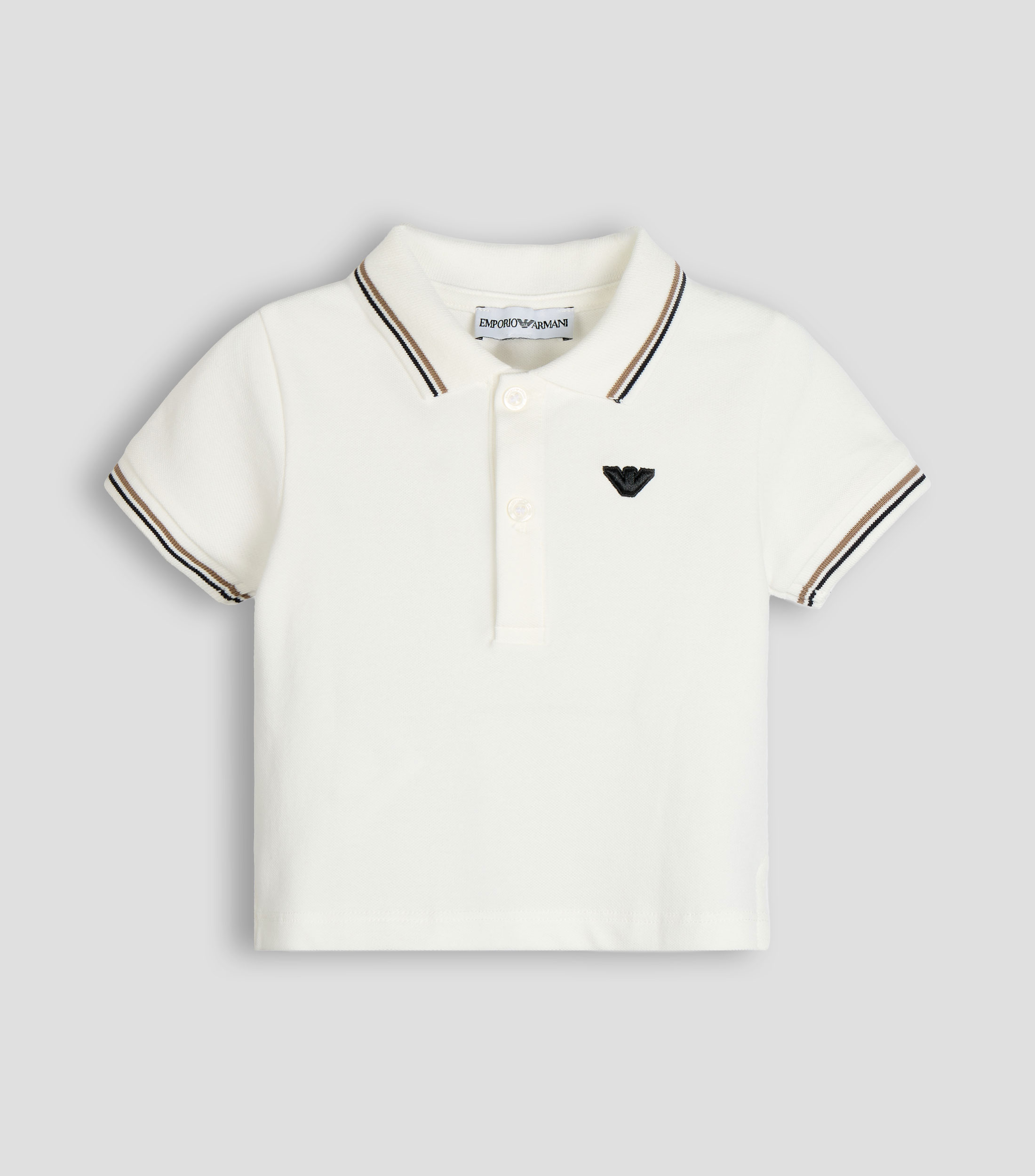 Playera tipo polo manga corta lisa Bebé