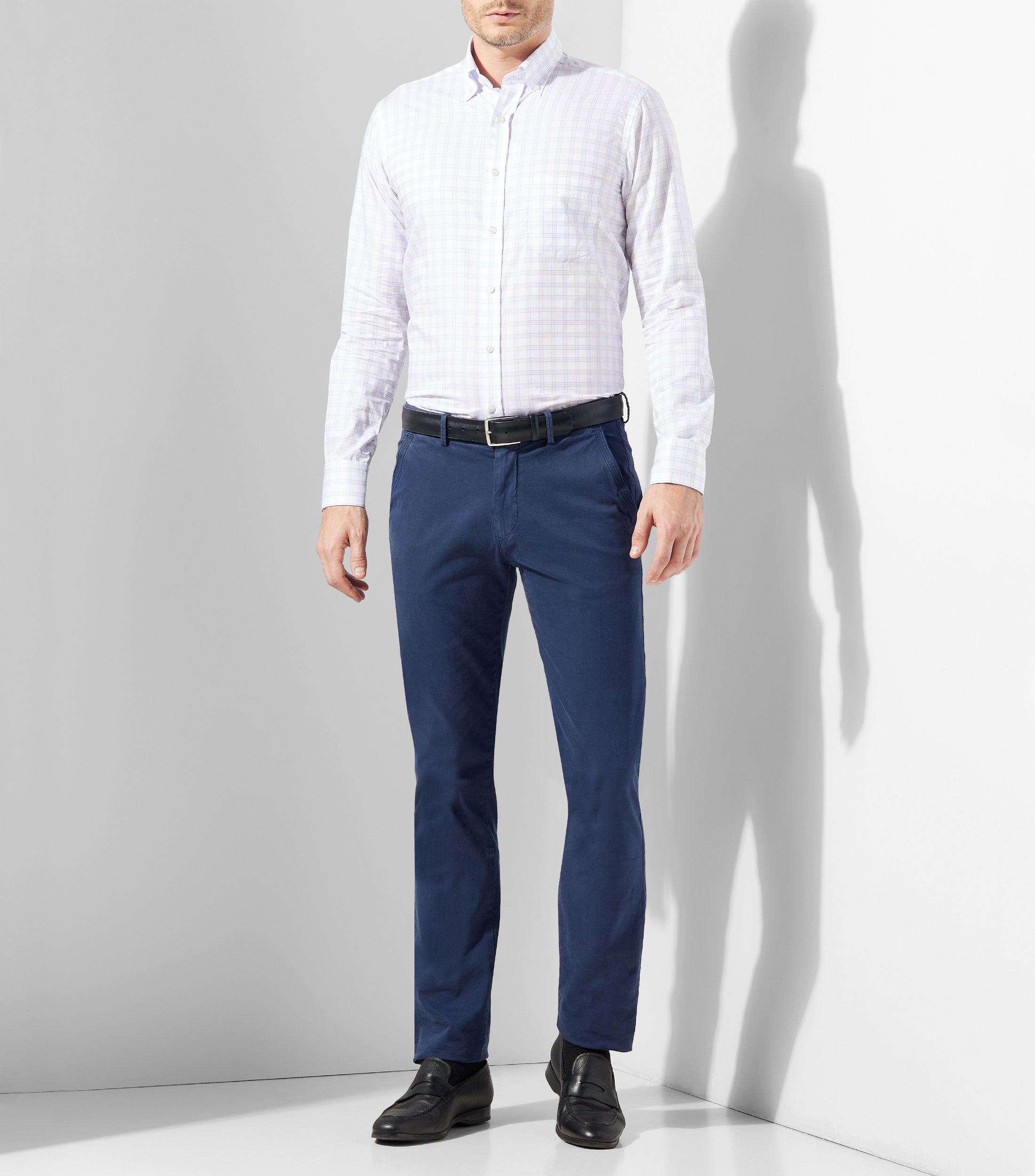 Camisa a cuadros manga larga Hombre