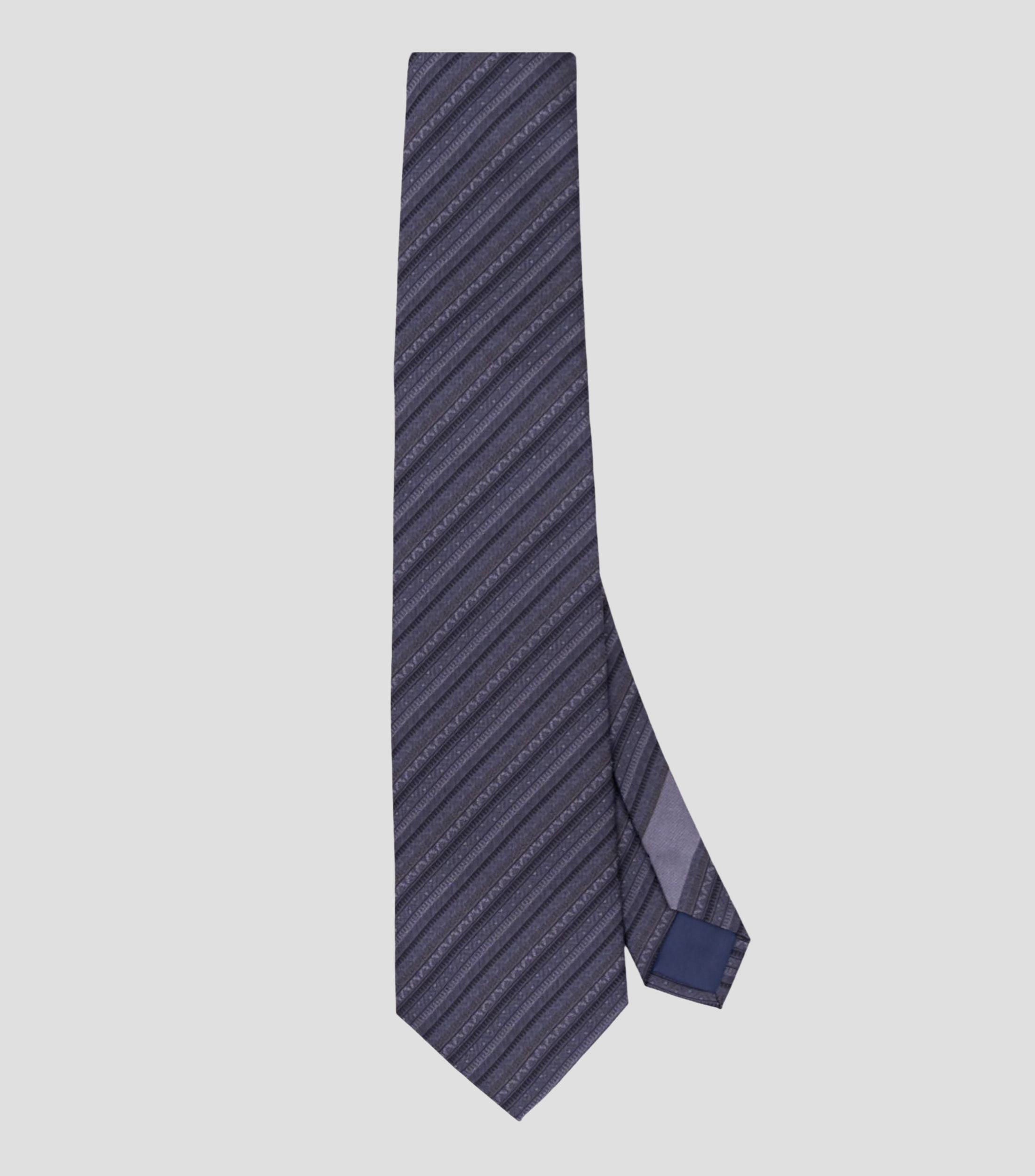 Corbata ancha en seda a rayas