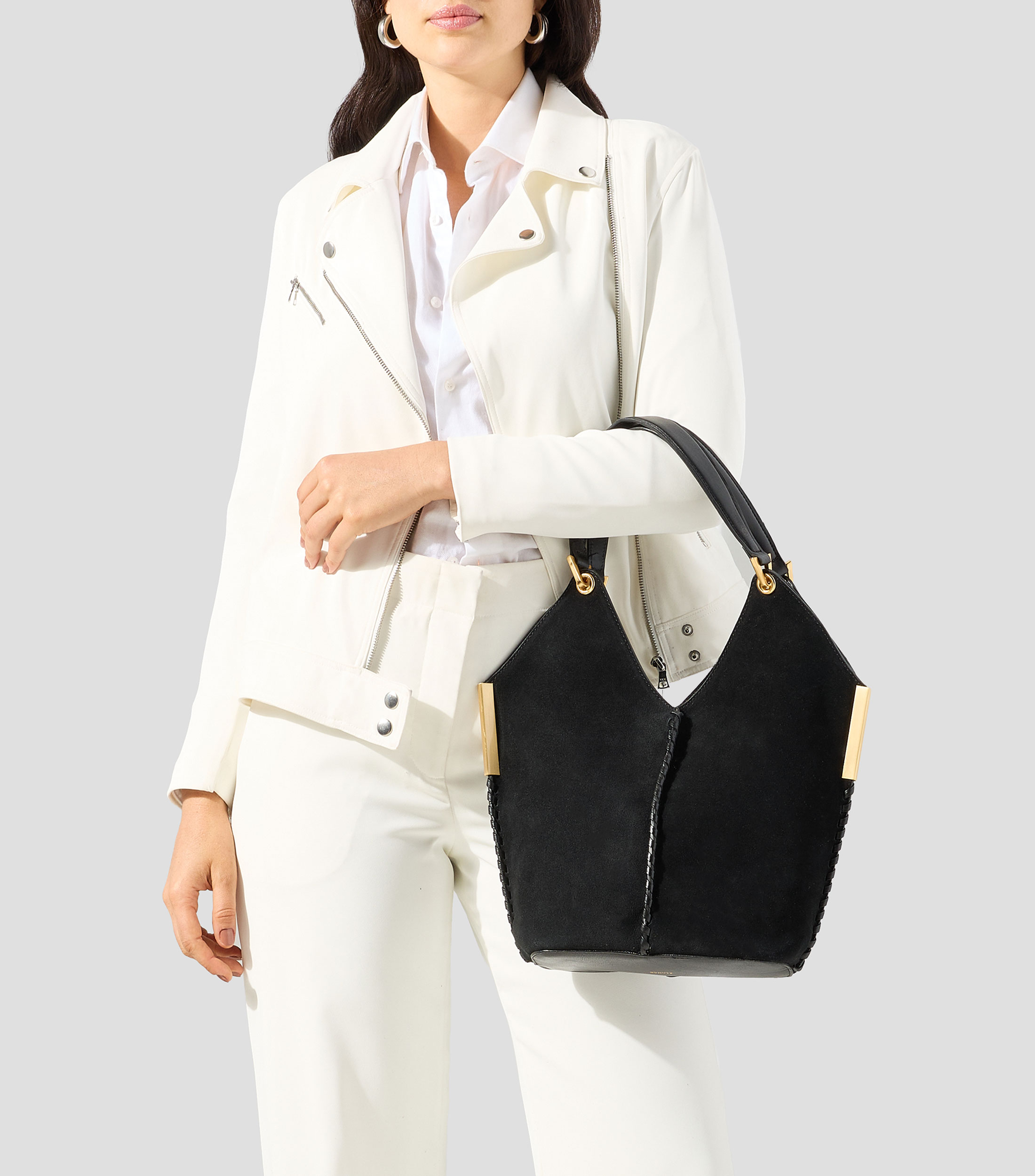 Bolsa tote negra en piel Josie lisa Mujer
