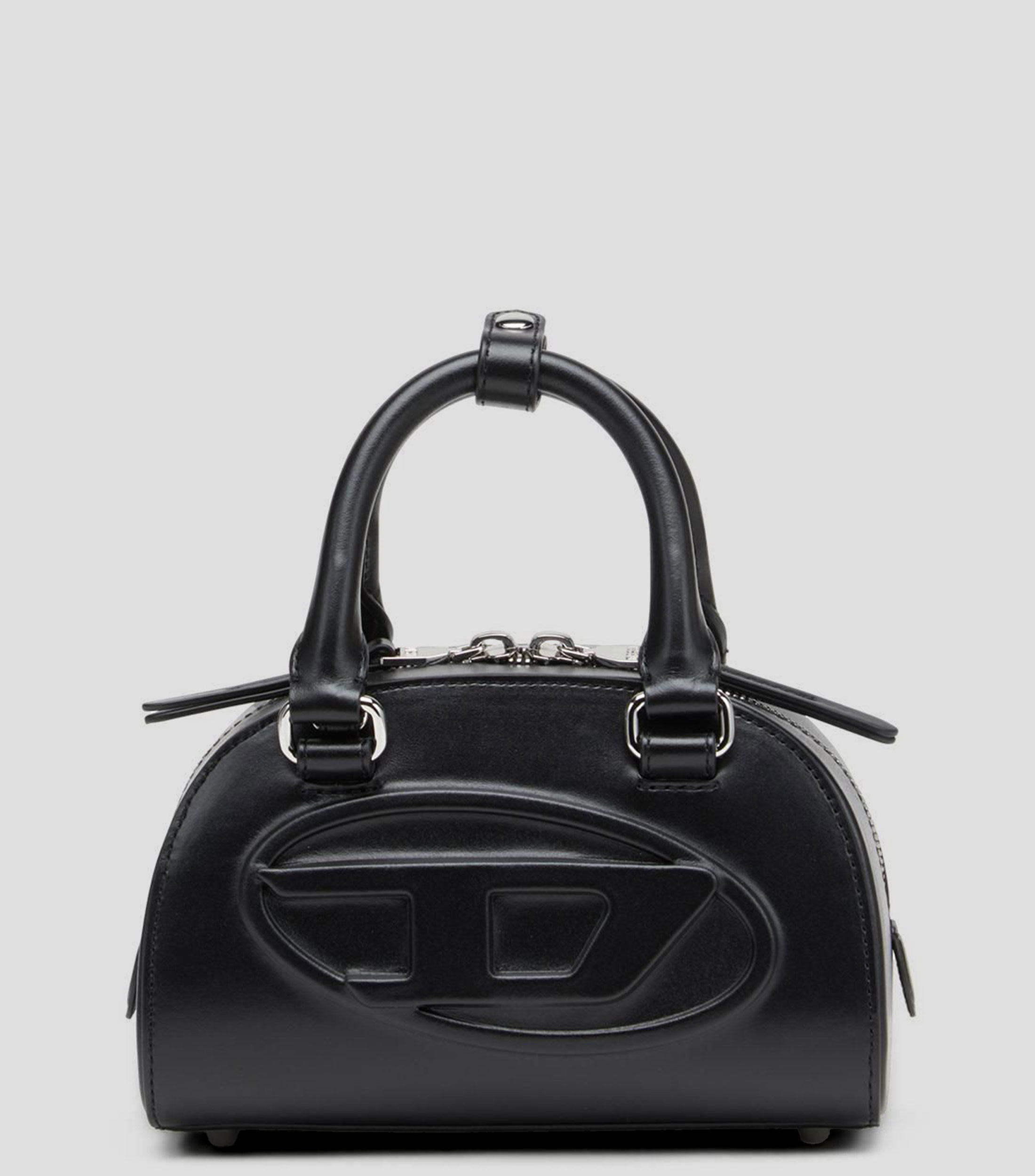 Bolsa mini bowler negra en piel Dome lisa Mujer