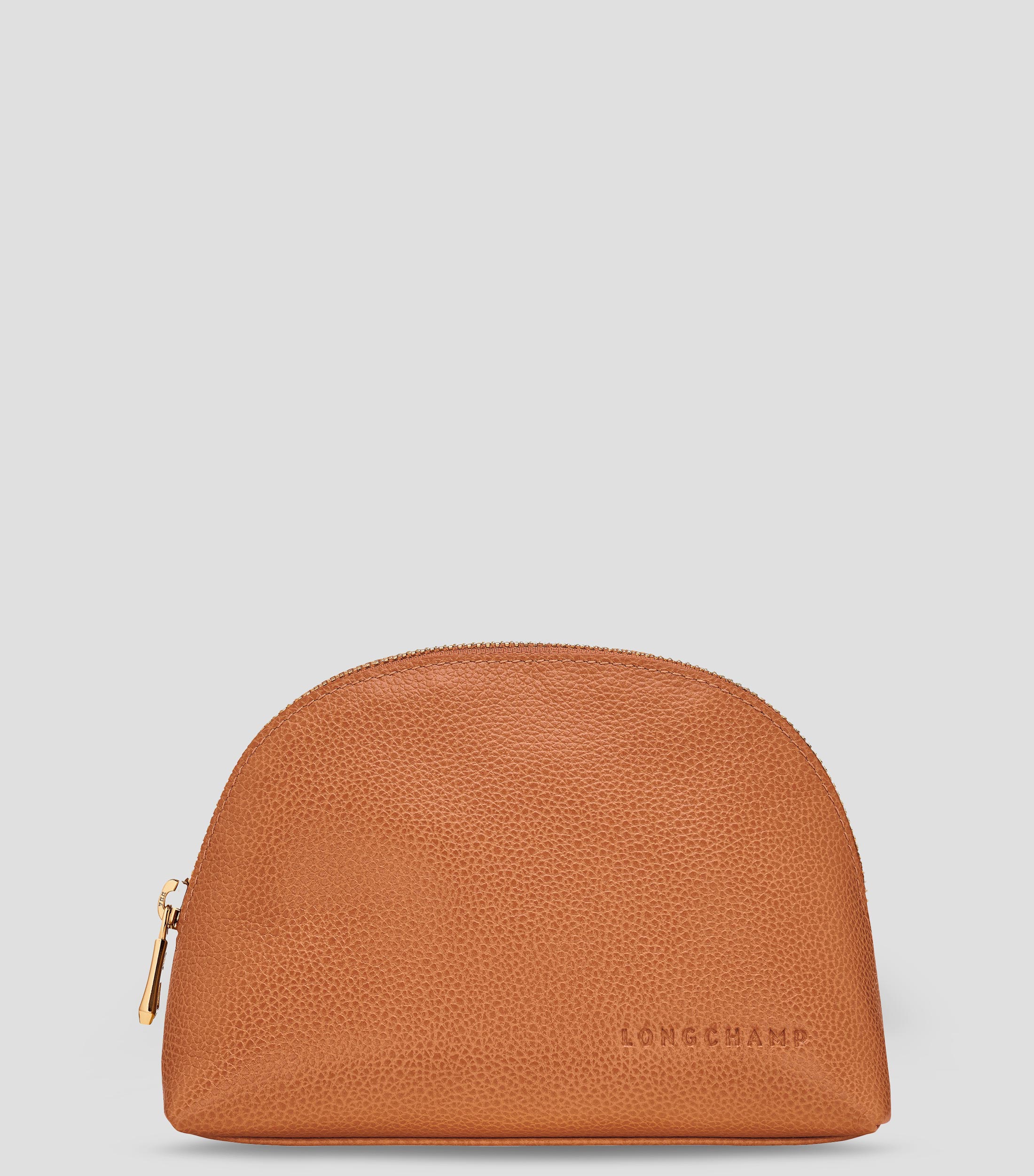 Bolsa pouch en cuero de vaqueta lisa Mujer