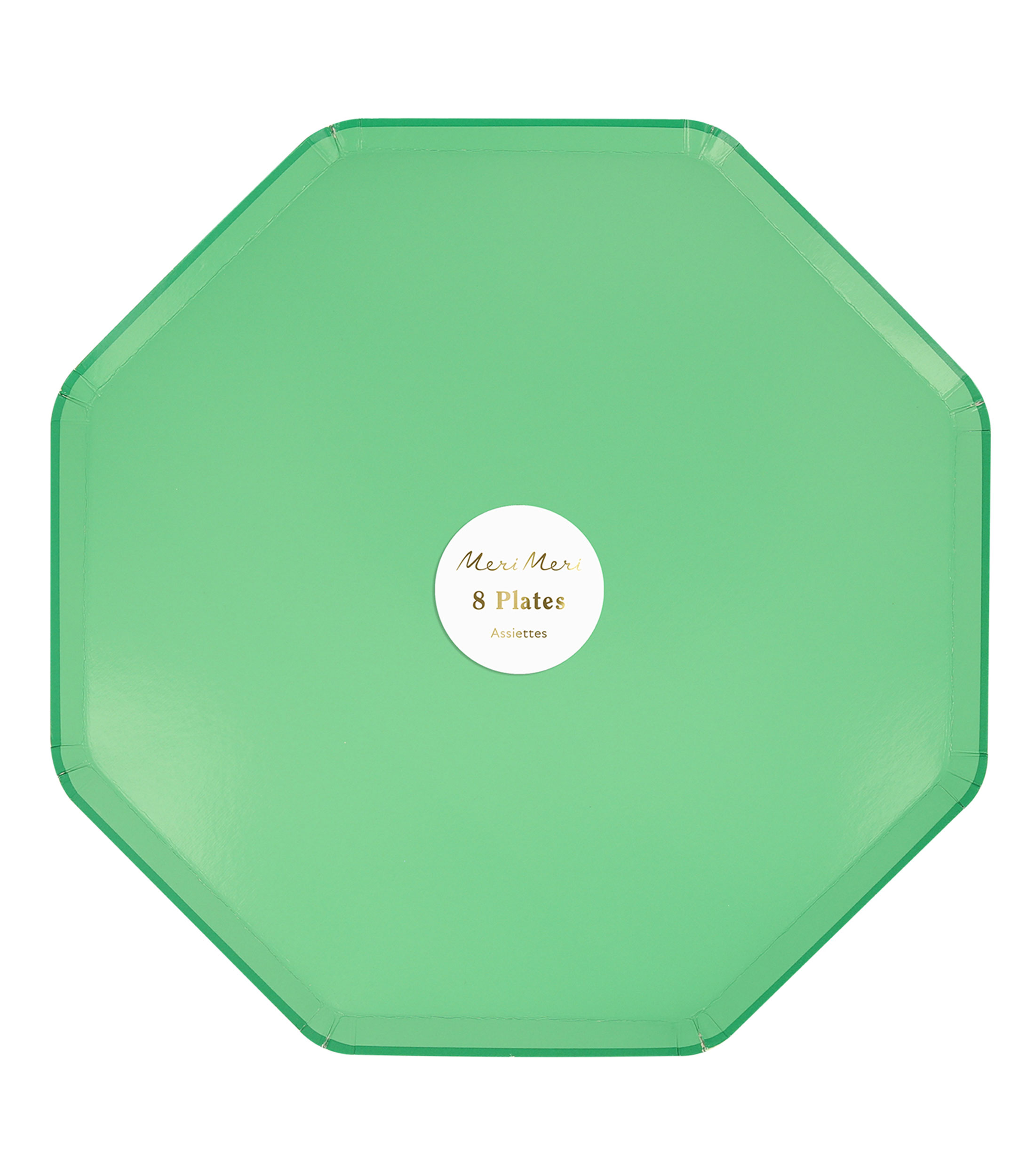Platos verde esmeralda