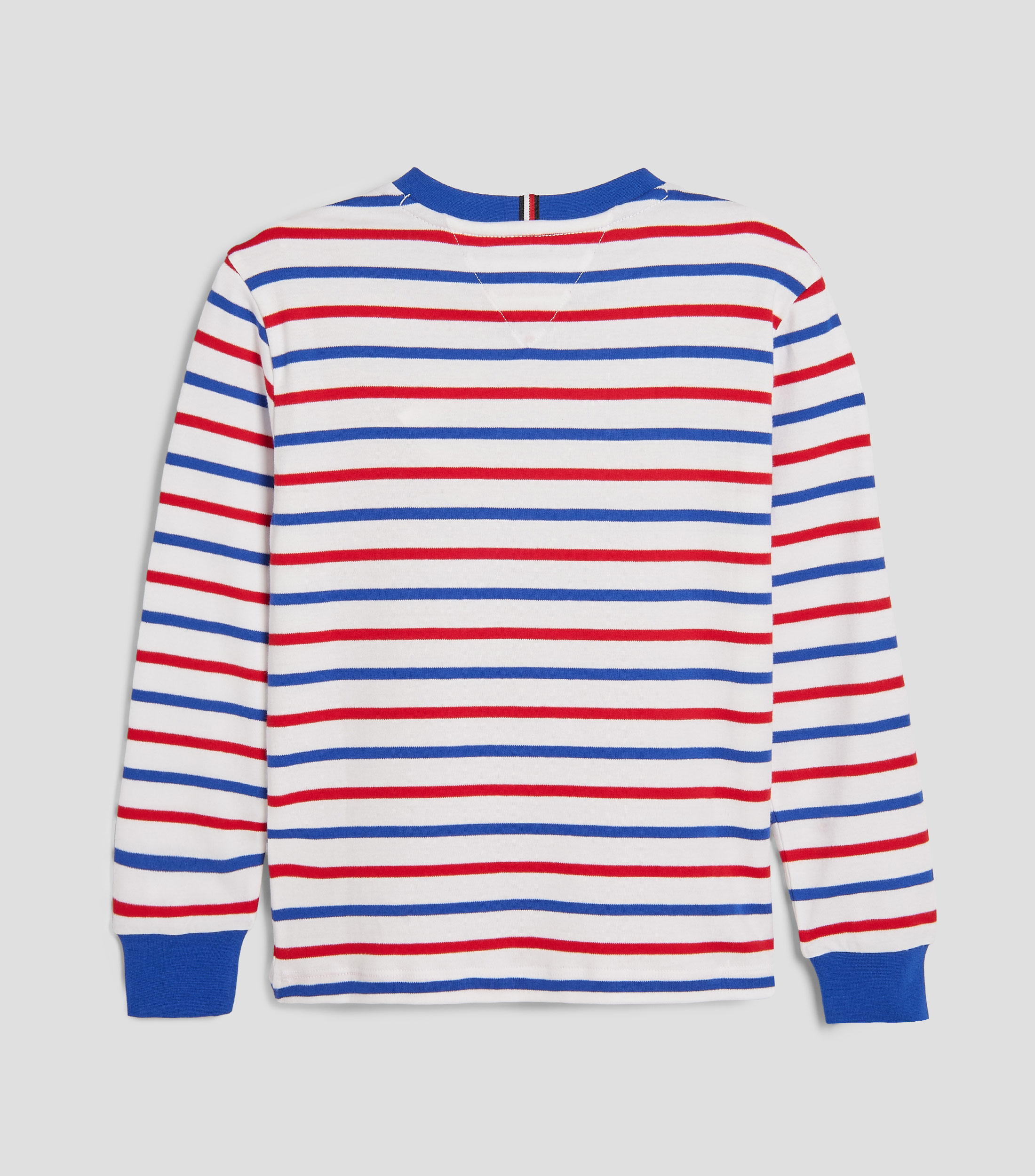 Playera de cuello redondo con manga larga y rayas Niño
