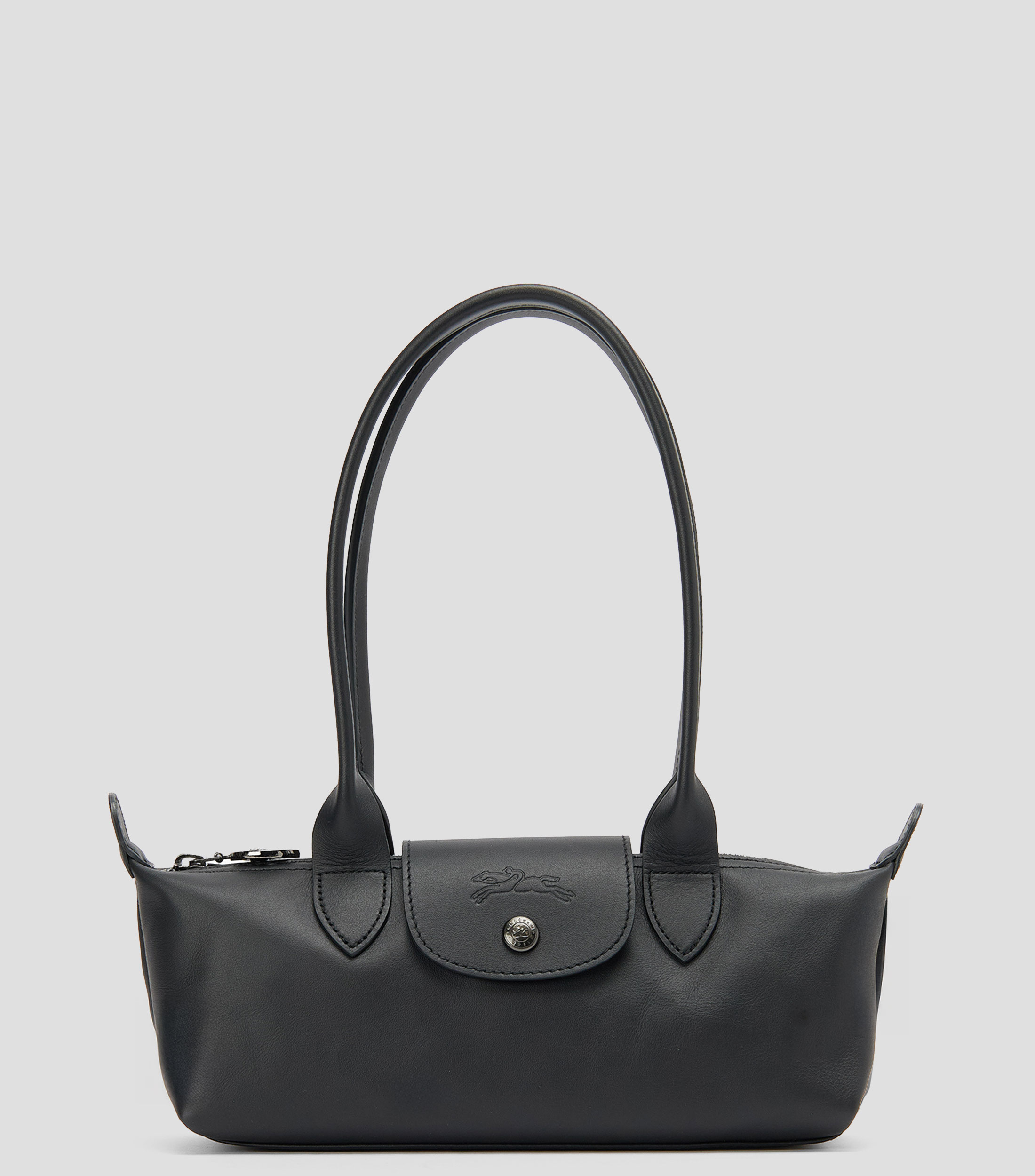 Bolsa shoulder negra en piel Le Pliage Xtra lisa Mujer