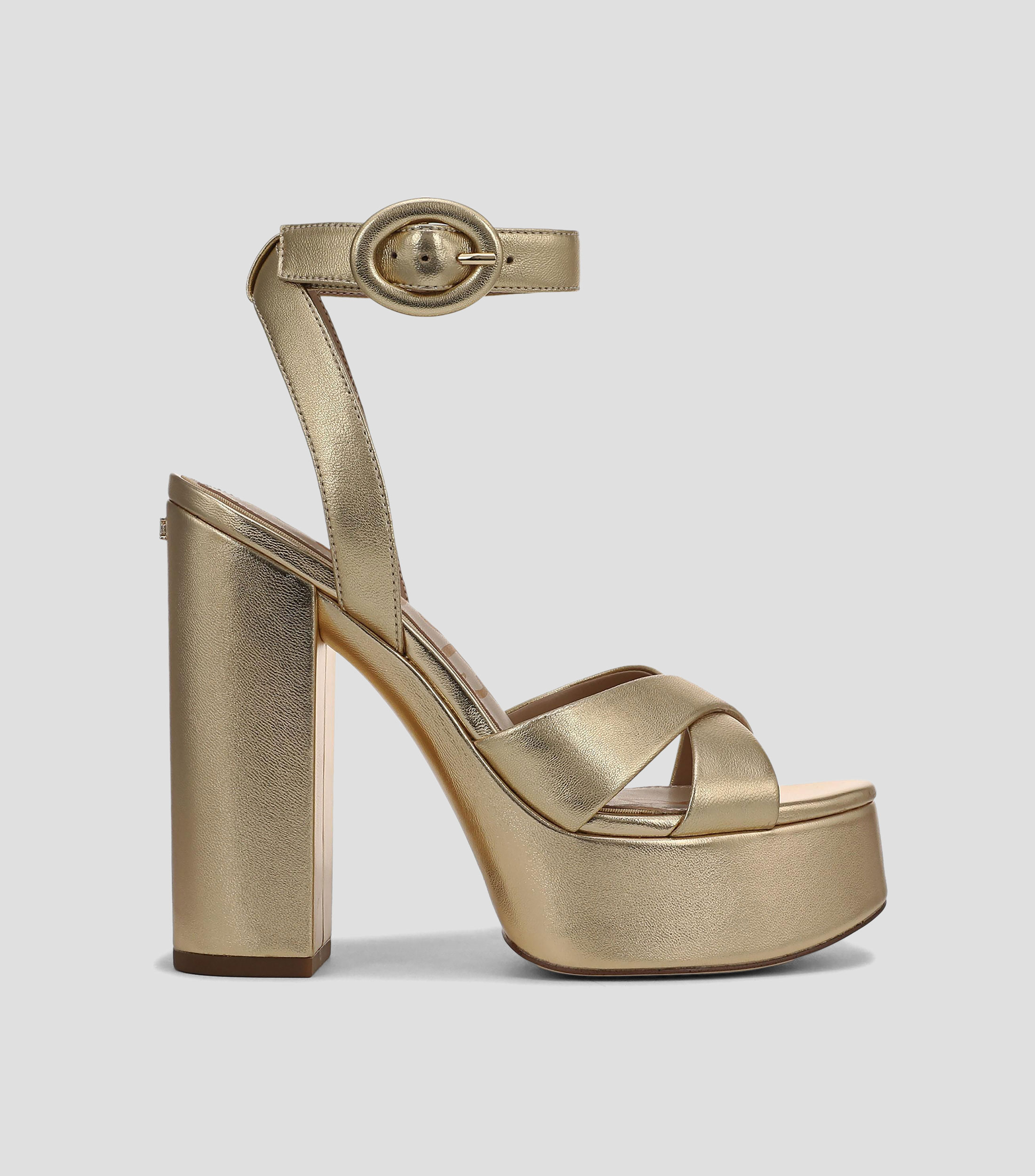 Sandalias con tacón alto cuadrado Mujer