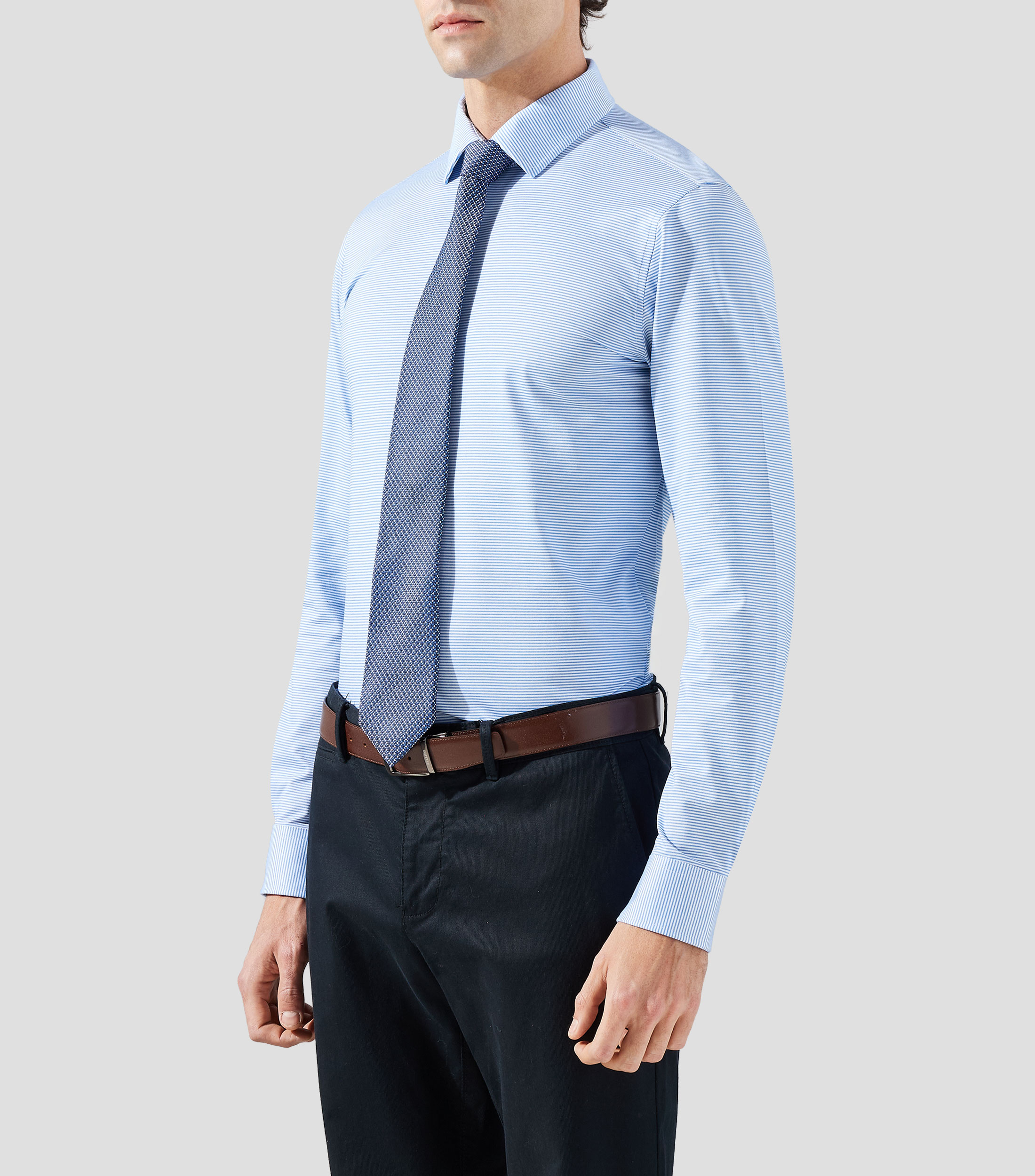 Camisa rayas manga larga Hombre