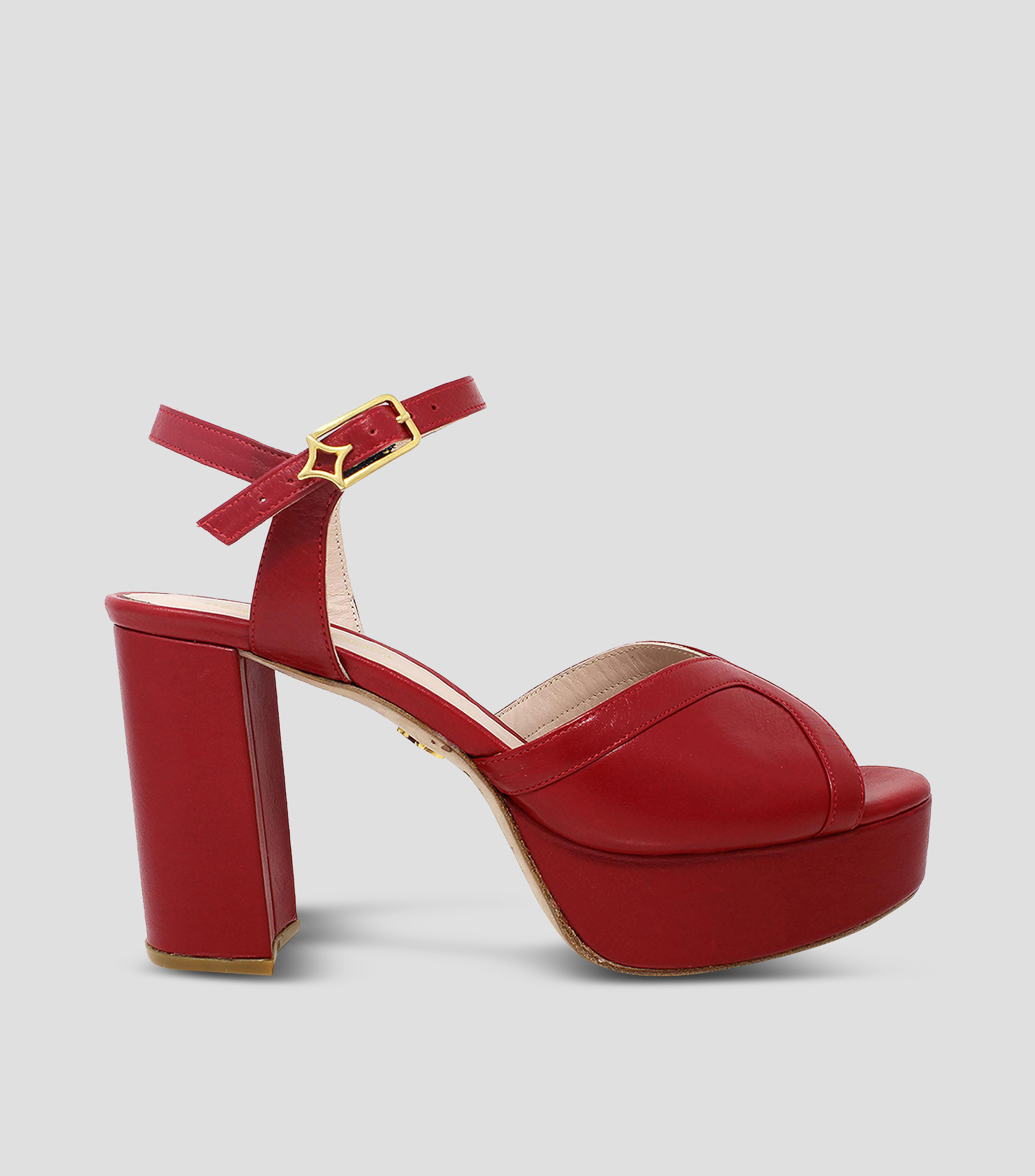 Sandalias con tacón de media luna Mujer