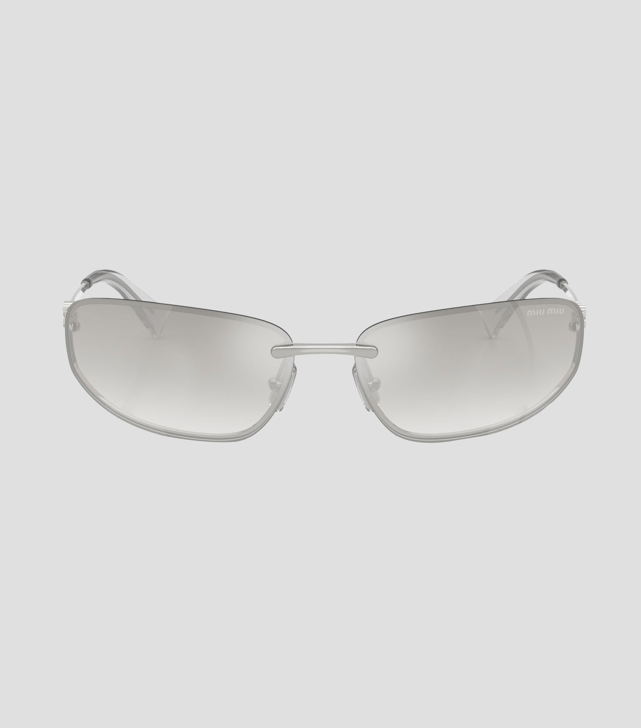 Lentes de sol ovalados plateado Mujer