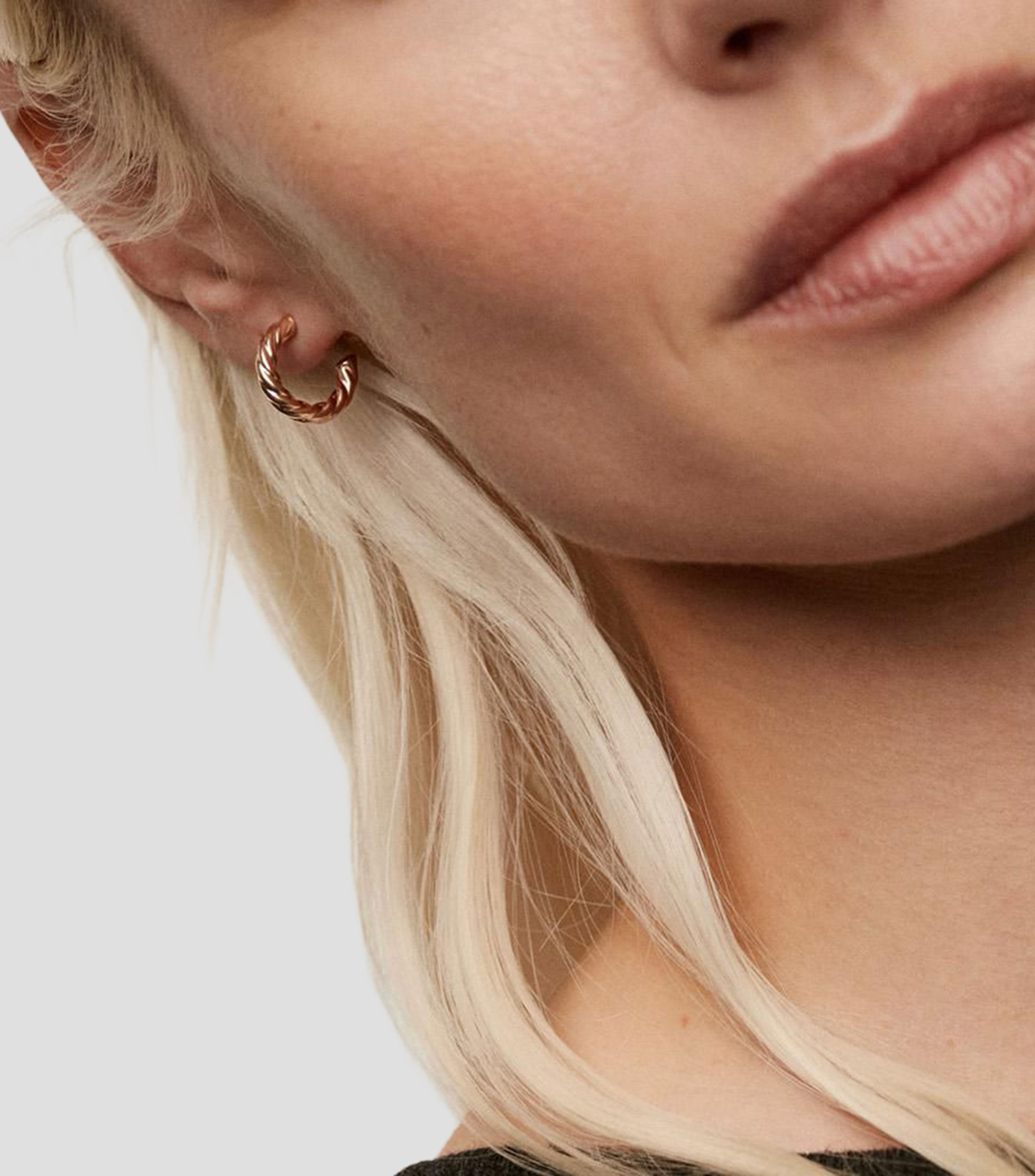 Pendientes en plata Hooped Earrings Mujer