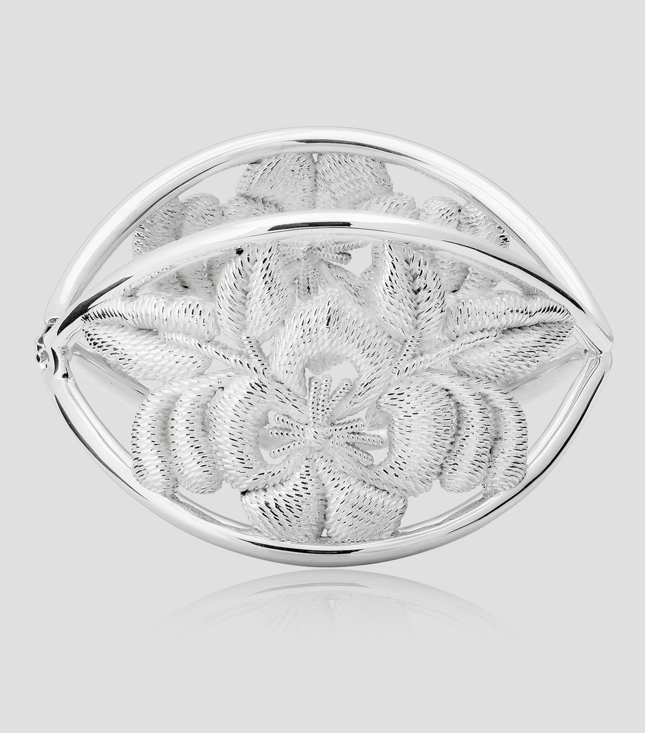 Pulsera Bordados Onda en plata Mujer