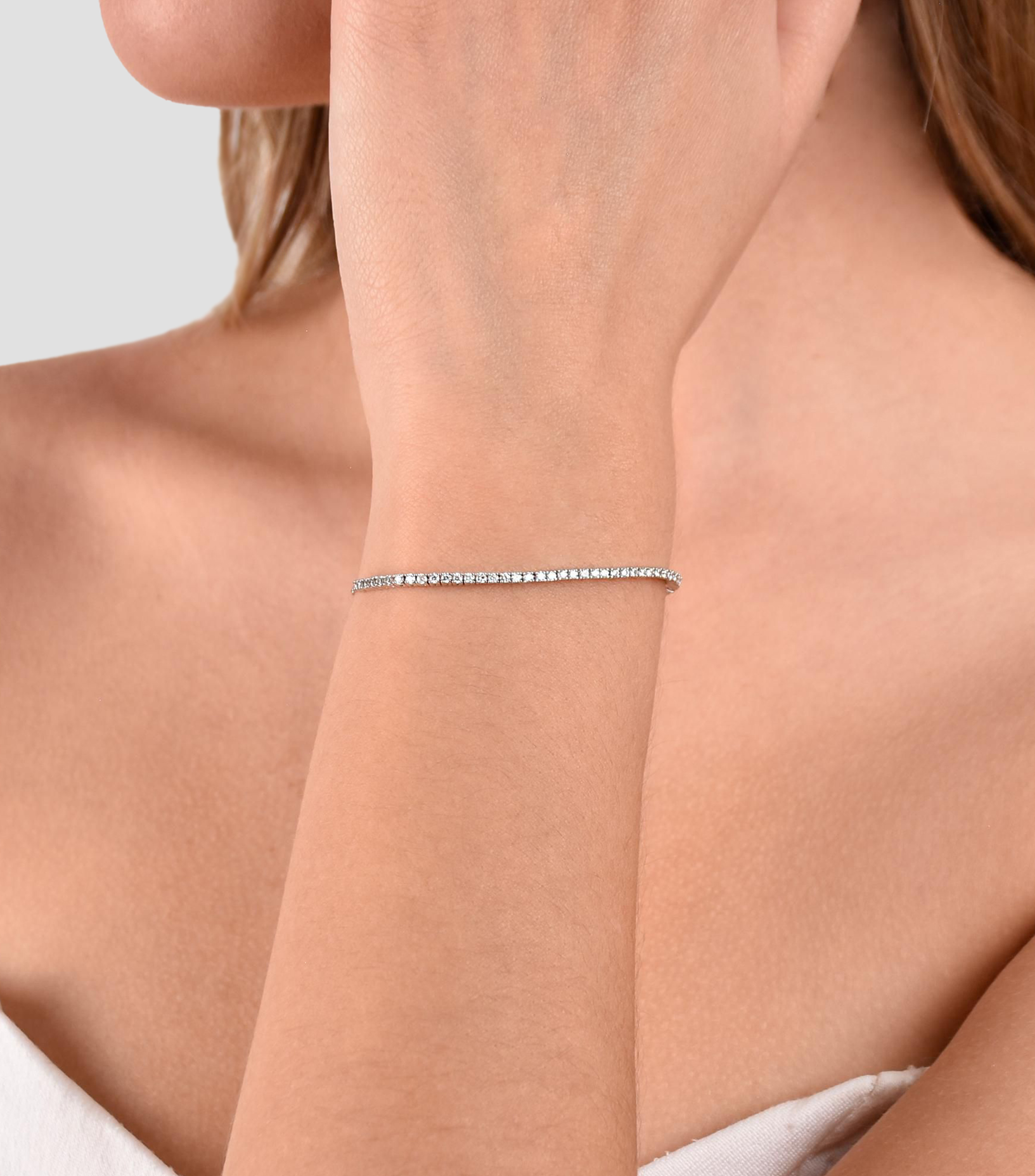 Pulsera en Oro Amarillo de 14 Kilates con Diamante Mujer