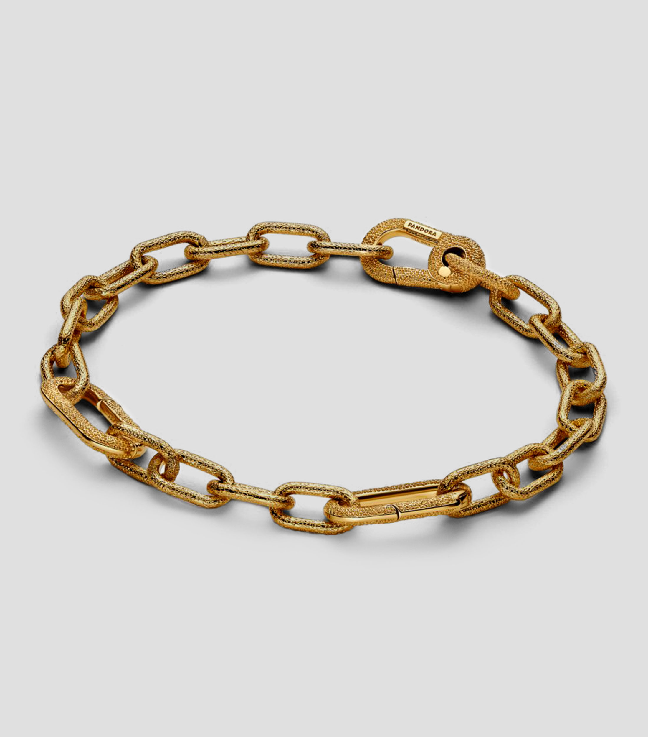 Brazalete en plata eslabonada Unisex